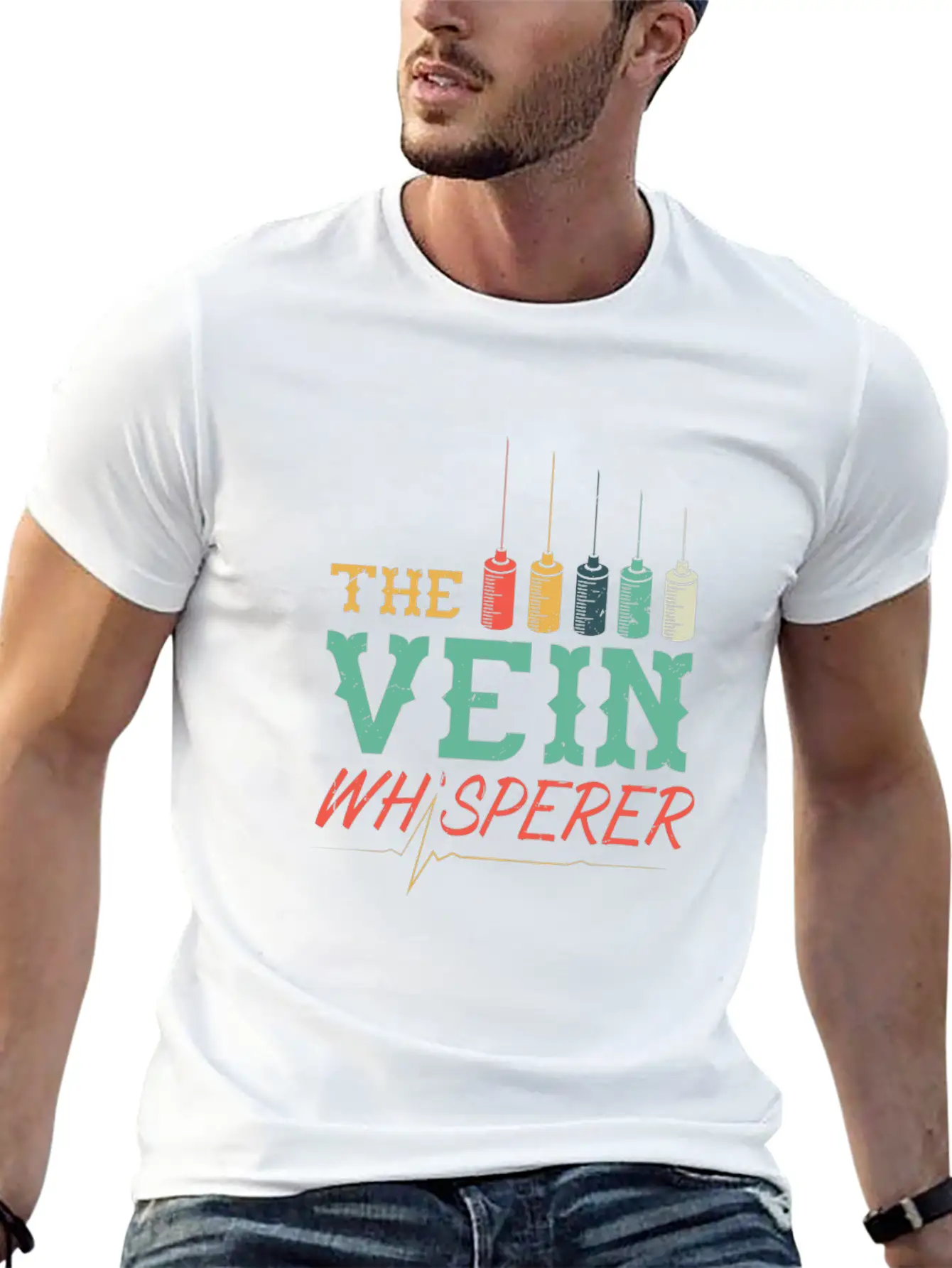 Funny Phlebologist Vein Whisperer Injection Needle Unisex Casual T-Shirt ¨C Clean Design For Daily Comfort