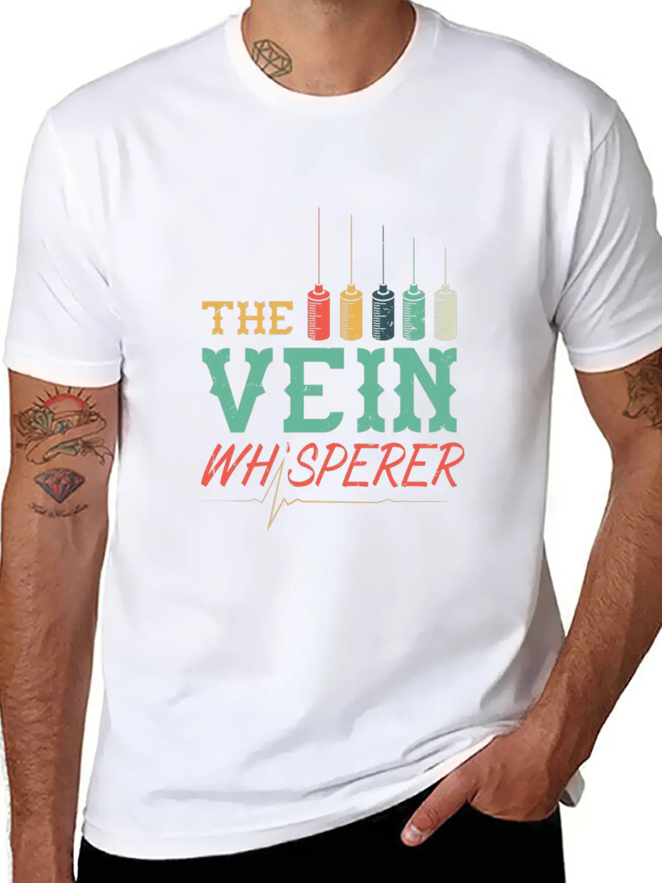Funny Phlebologist Vein Whisperer Injection Needle Unisex Casual T-Shirt ¨C Clean Design For Daily Comfort