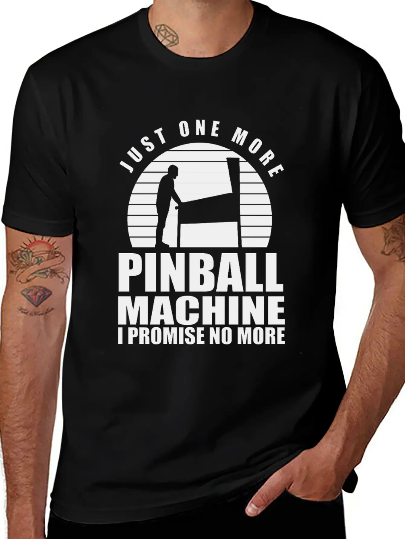 Funny Pinball Player Flipper Pinballer Flipping Basic Graphic T-Shirt ¨C Daily Comfort In Soft Cotton