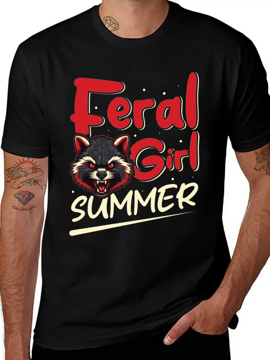 Funny Possum Feral Girl Party Vacation Summer Basic Graphic T-Shirt ¨C Daily Comfort In Soft Cotton