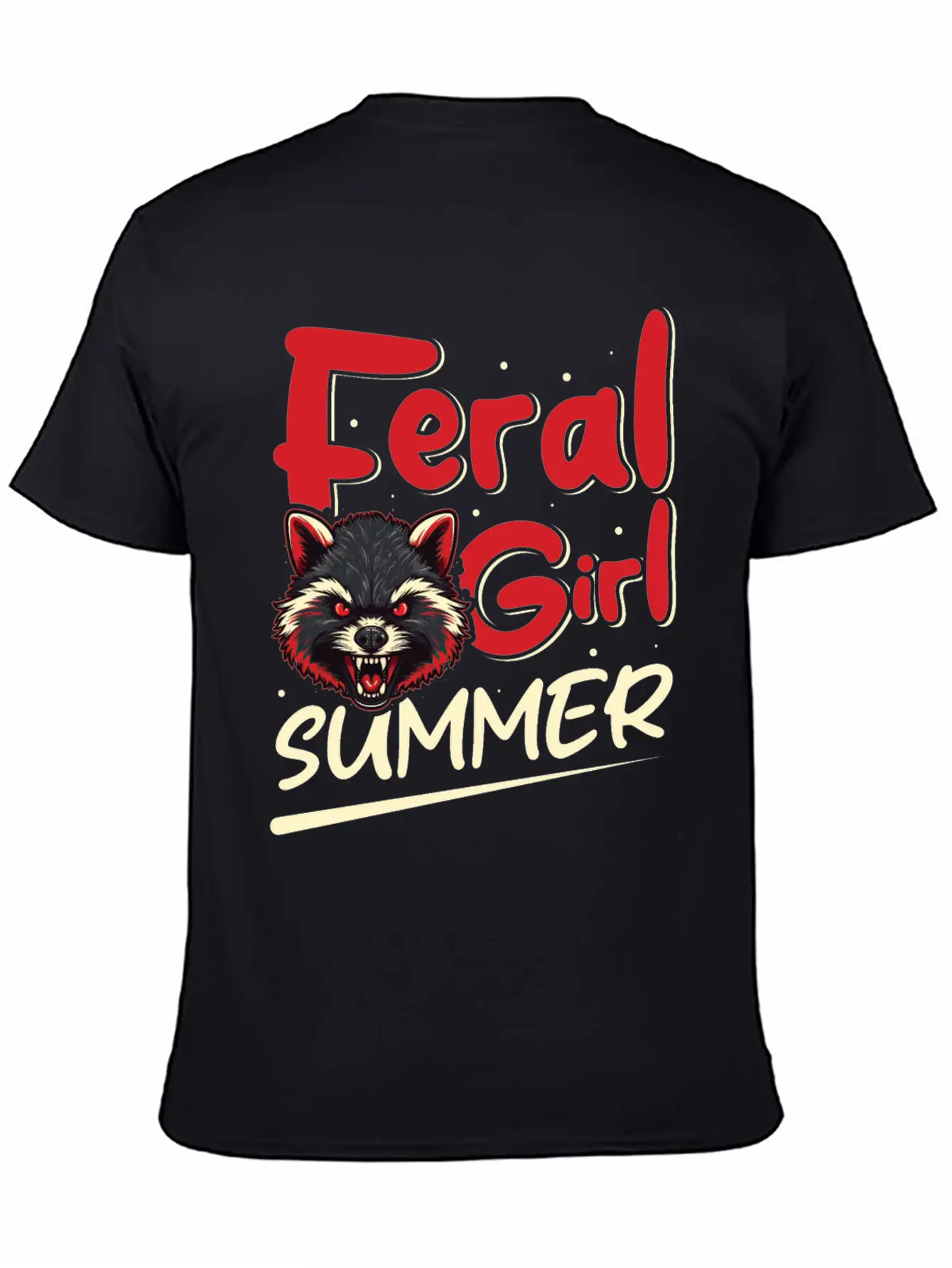 Funny Possum Feral Girl Party Vacation Summer Basic Graphic T-Shirt ¨C Daily Comfort In Soft Cotton