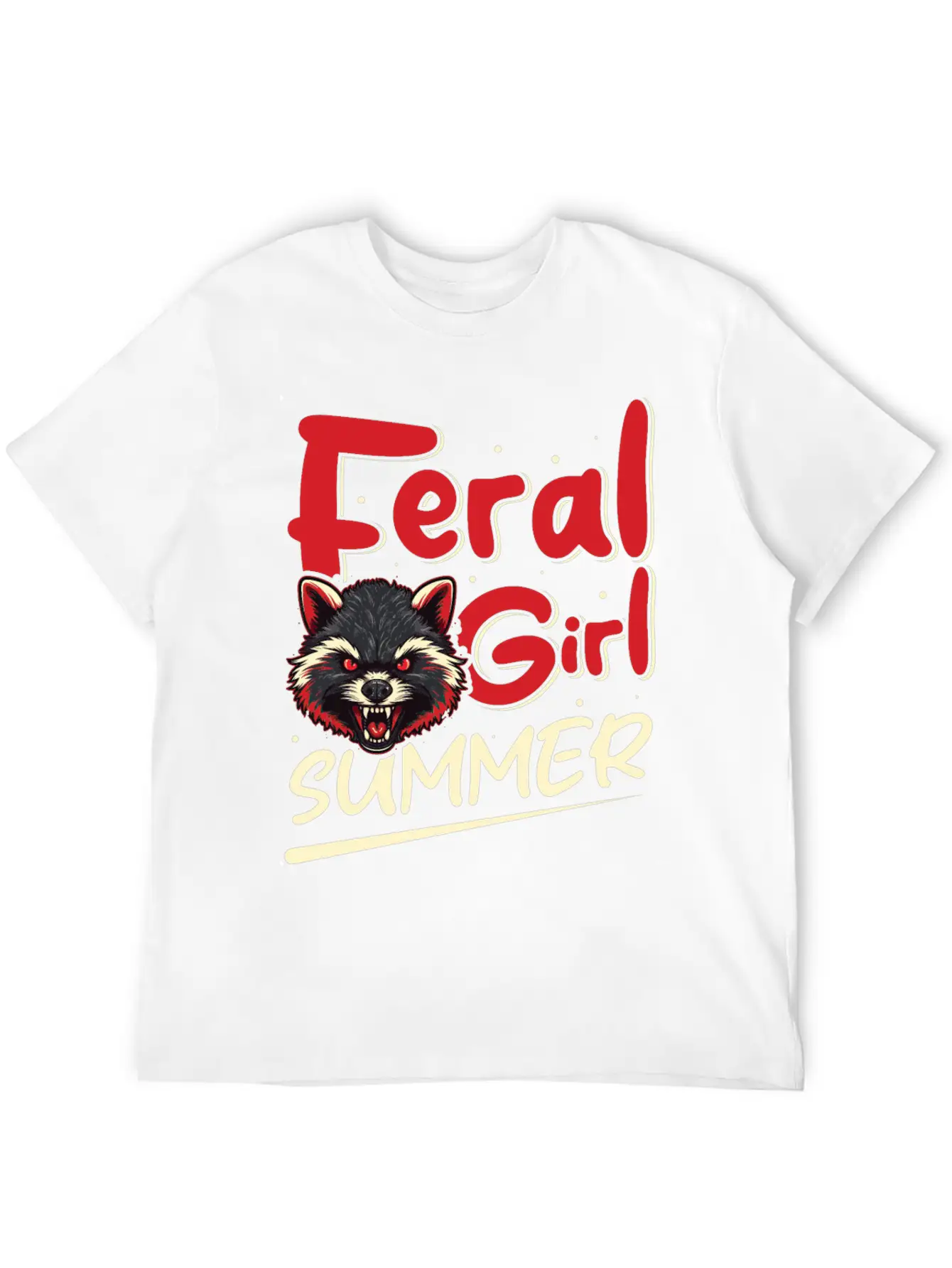 Funny Possum Feral Girl Party Vacation Summer Basic Graphic T-Shirt ¨C Daily Comfort In Soft Cotton