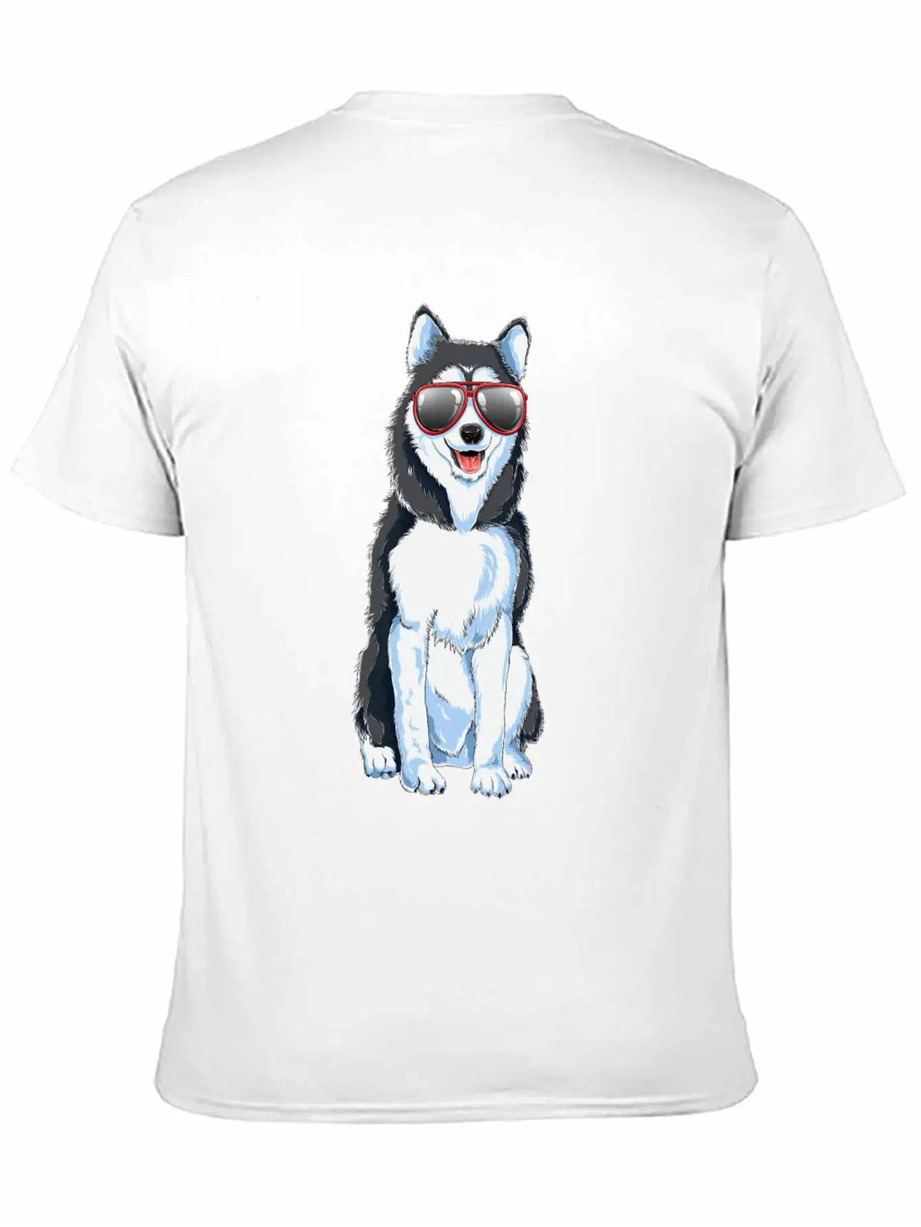 Funny Siberian Husky Cool Sunglasses Cute Dog Gift Basic Graphic T-Shirt ¨C Daily Comfort In Soft Cotton