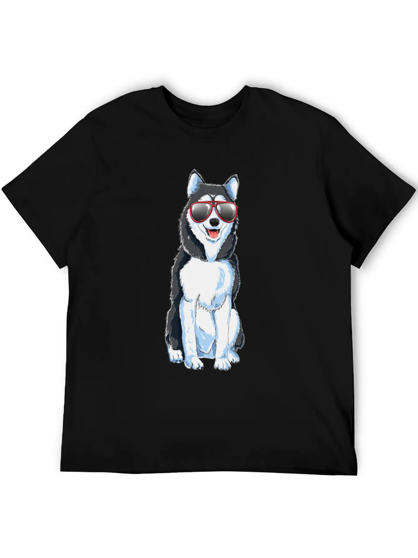 Funny Siberian Husky Cool Sunglasses Cute Dog Gift Basic Graphic T-Shirt ¨C Daily Comfort In Soft Cotton