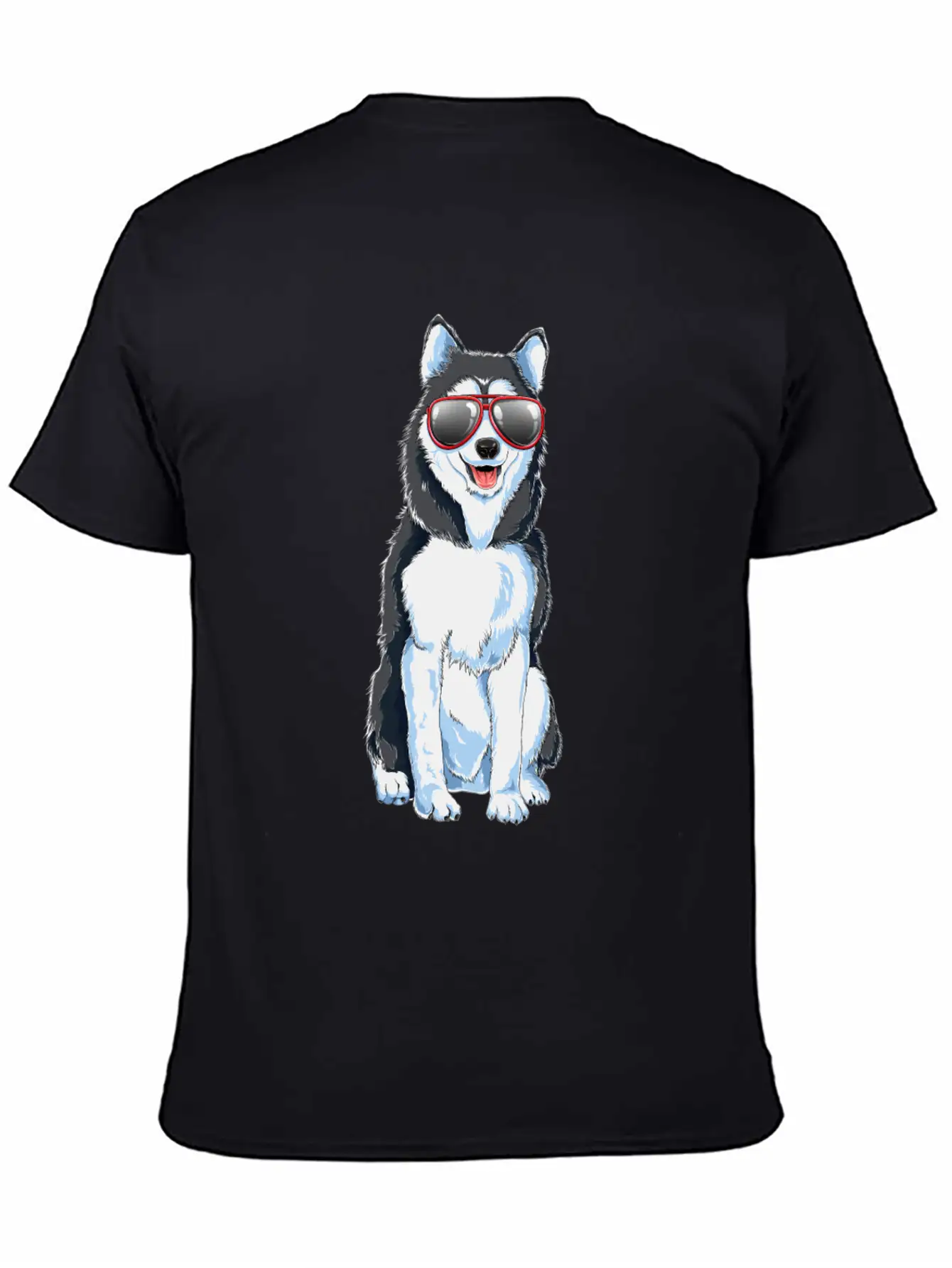 Funny Siberian Husky Cool Sunglasses Cute Dog Gift Basic Graphic T-Shirt ¨C Daily Comfort In Soft Cotton