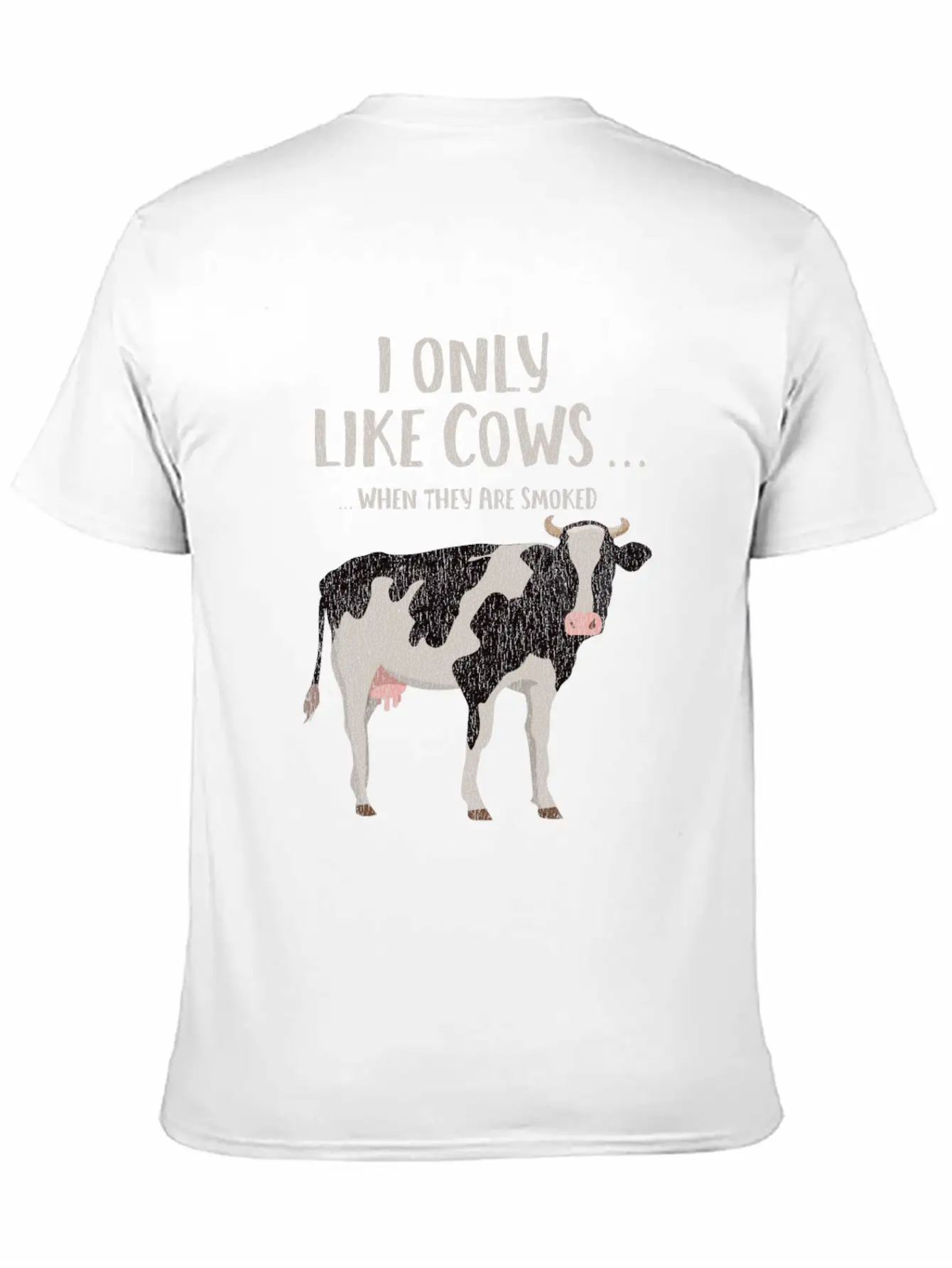 Funny Smoked Cow Meat Lover Bbq Beer Grill Gift Basic Graphic T-Shirt ¨C Daily Comfort In Soft Cotton
