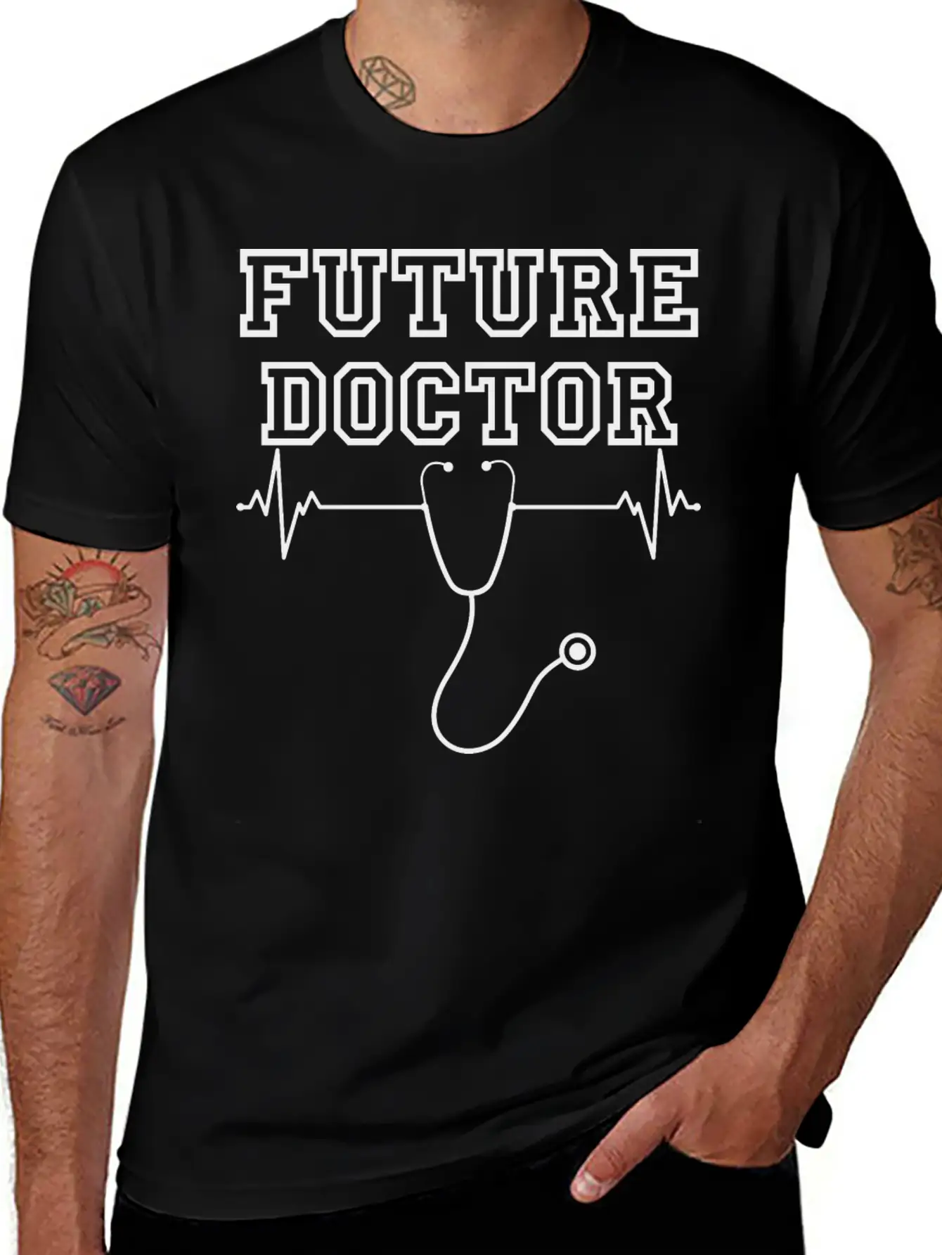 FUTURE DOCTOR Unisex Casual T-Shirt ¨C Clean Design For Daily Comfort
