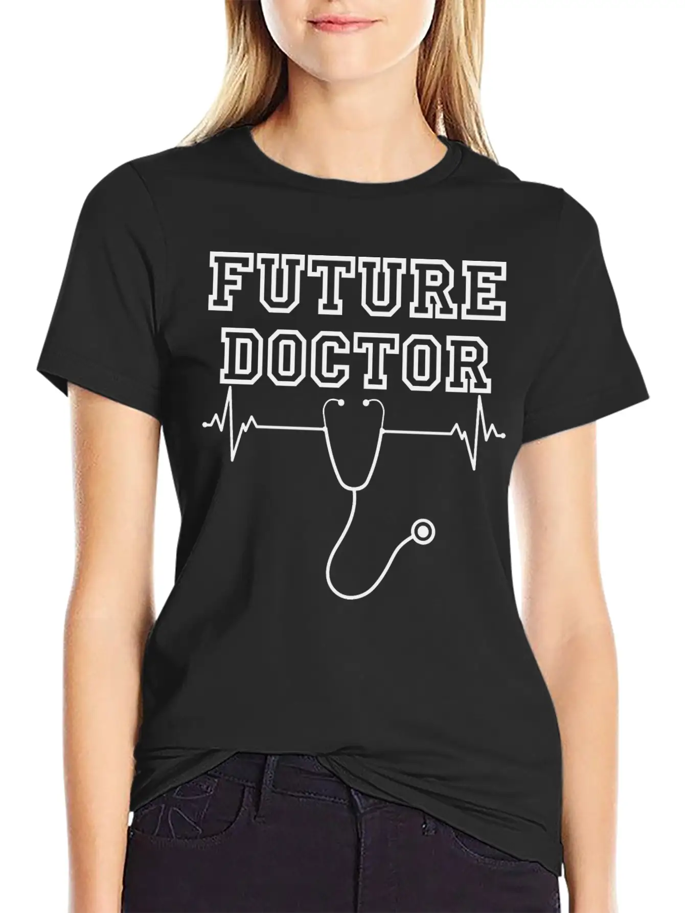 FUTURE DOCTOR Unisex Casual T-Shirt ¨C Clean Design For Daily Comfort
