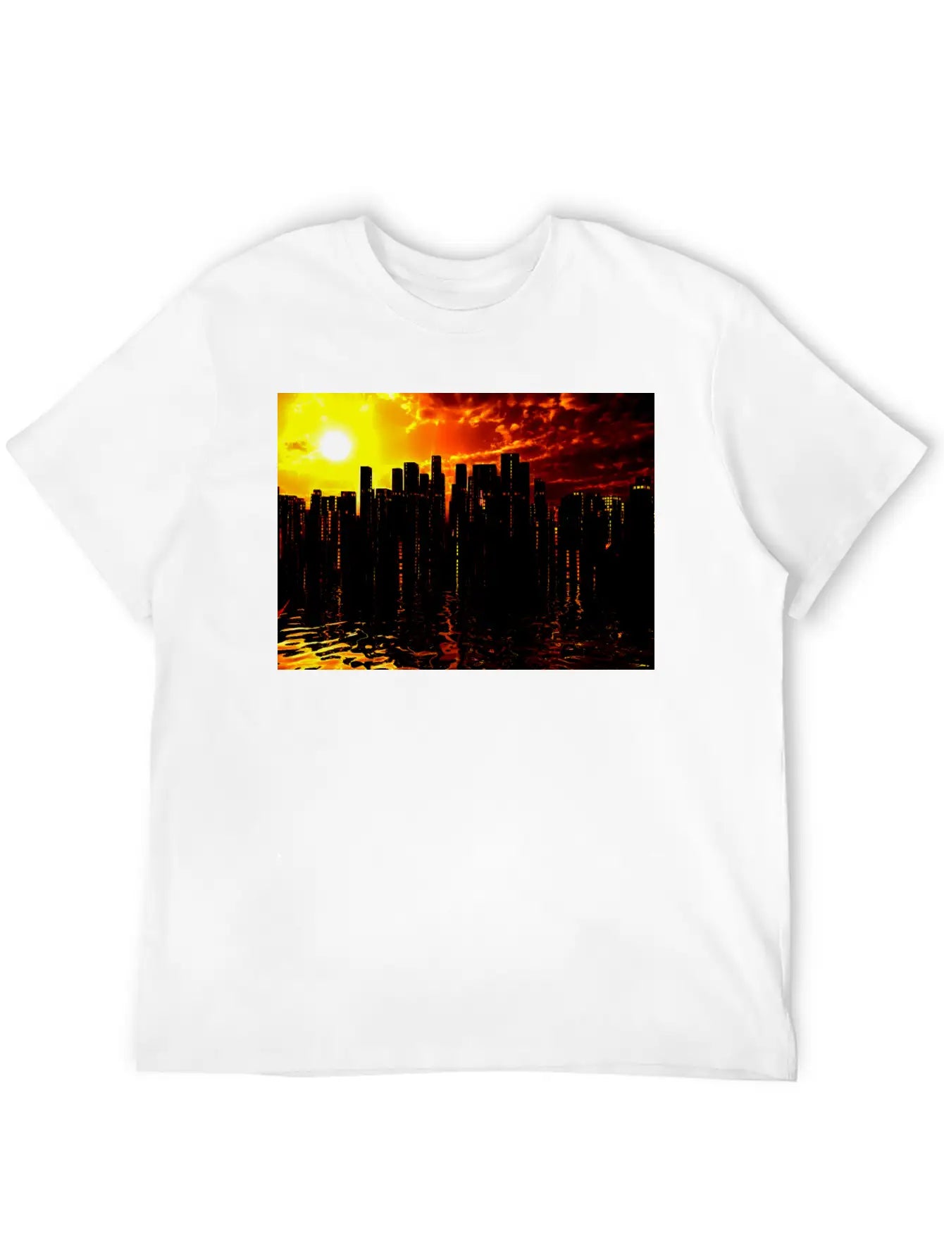 Futuristic City Basic Graphic T-Shirt ¨C Daily Comfort In Soft Cotton