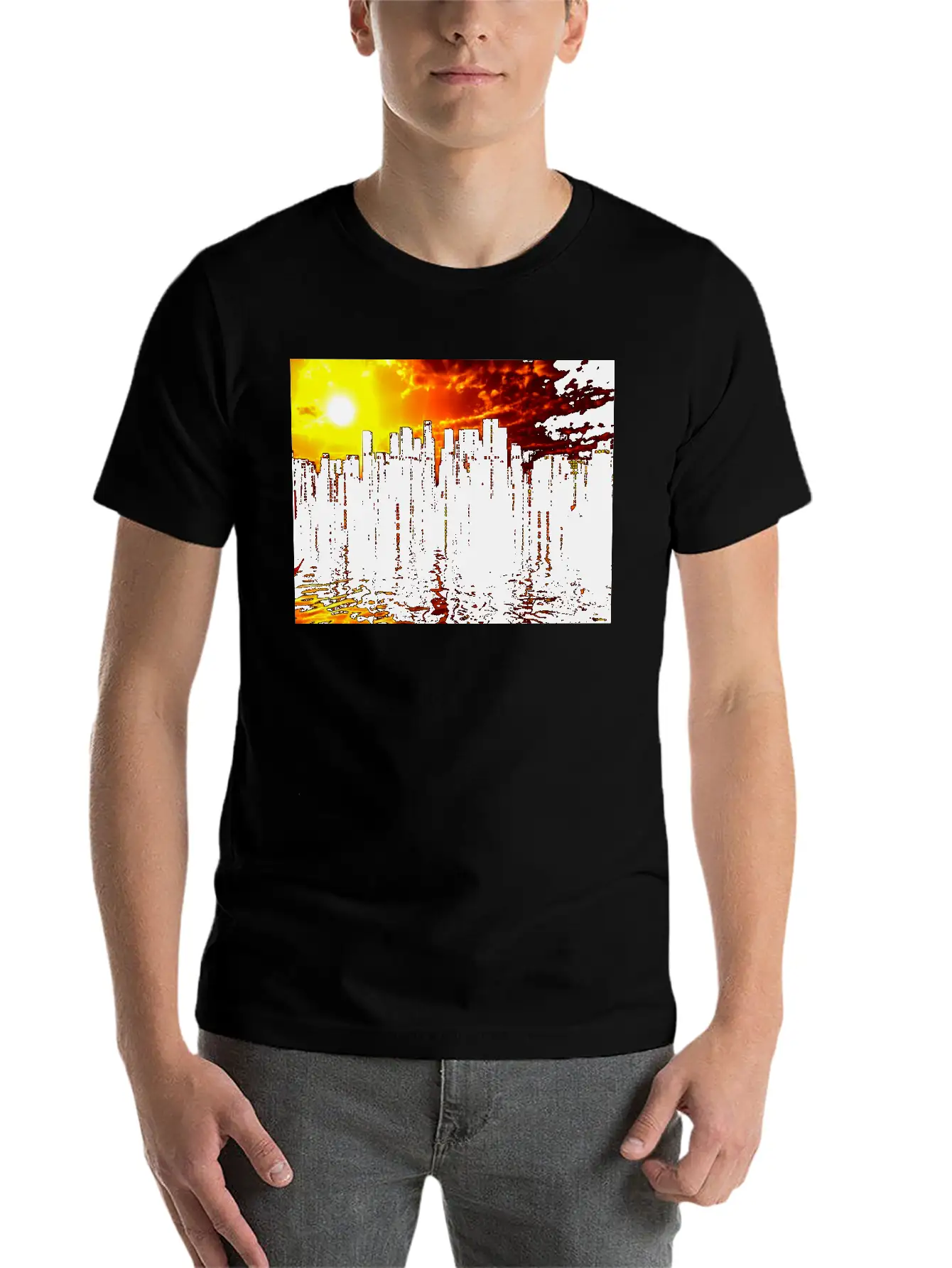 Futuristic City Basic Graphic T-Shirt ¨C Daily Comfort In Soft Cotton