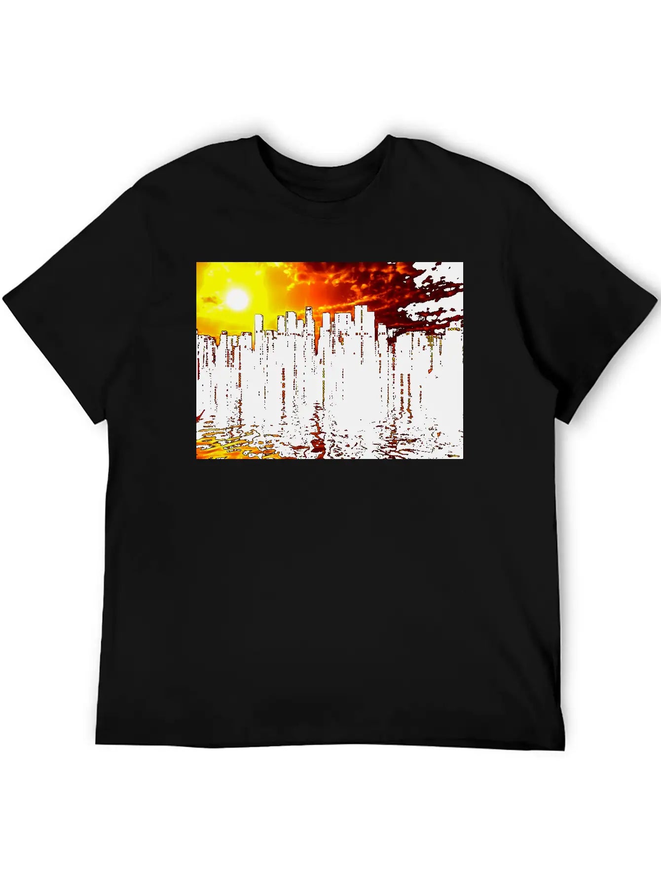 Futuristic City Basic Graphic T-Shirt ¨C Daily Comfort In Soft Cotton