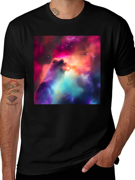 Galaxy Nebula Abstract Design Unisex Casual T-Shirt ¨C Clean Design For Daily Comfort