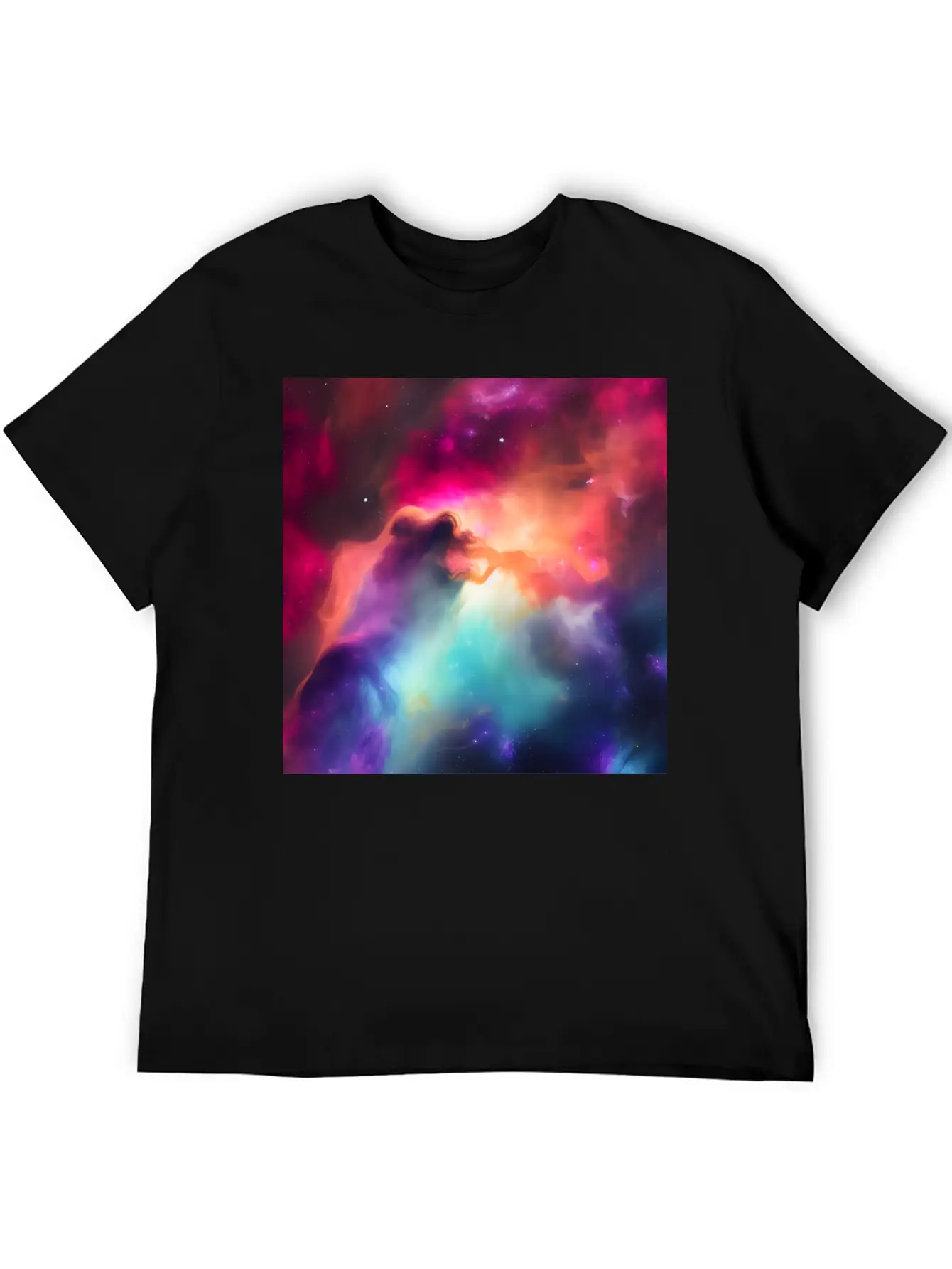 Galaxy Nebula Abstract Design Unisex Casual T-Shirt ¨C Clean Design For Daily Comfort