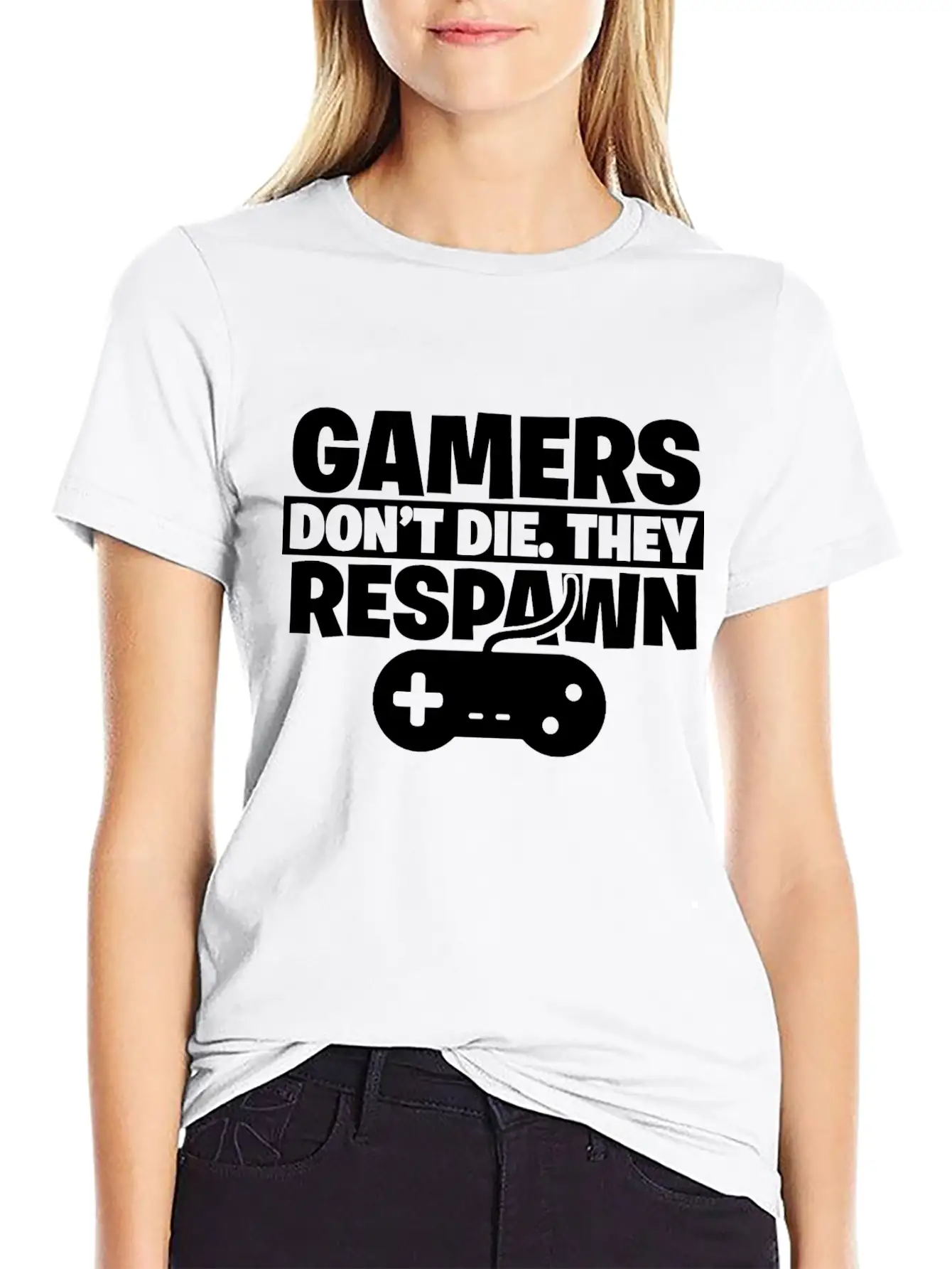 Gamer Gaming Controller Game Console Games Death Essential Cotton Tee For Daily Outfits ¨C Unisex Style