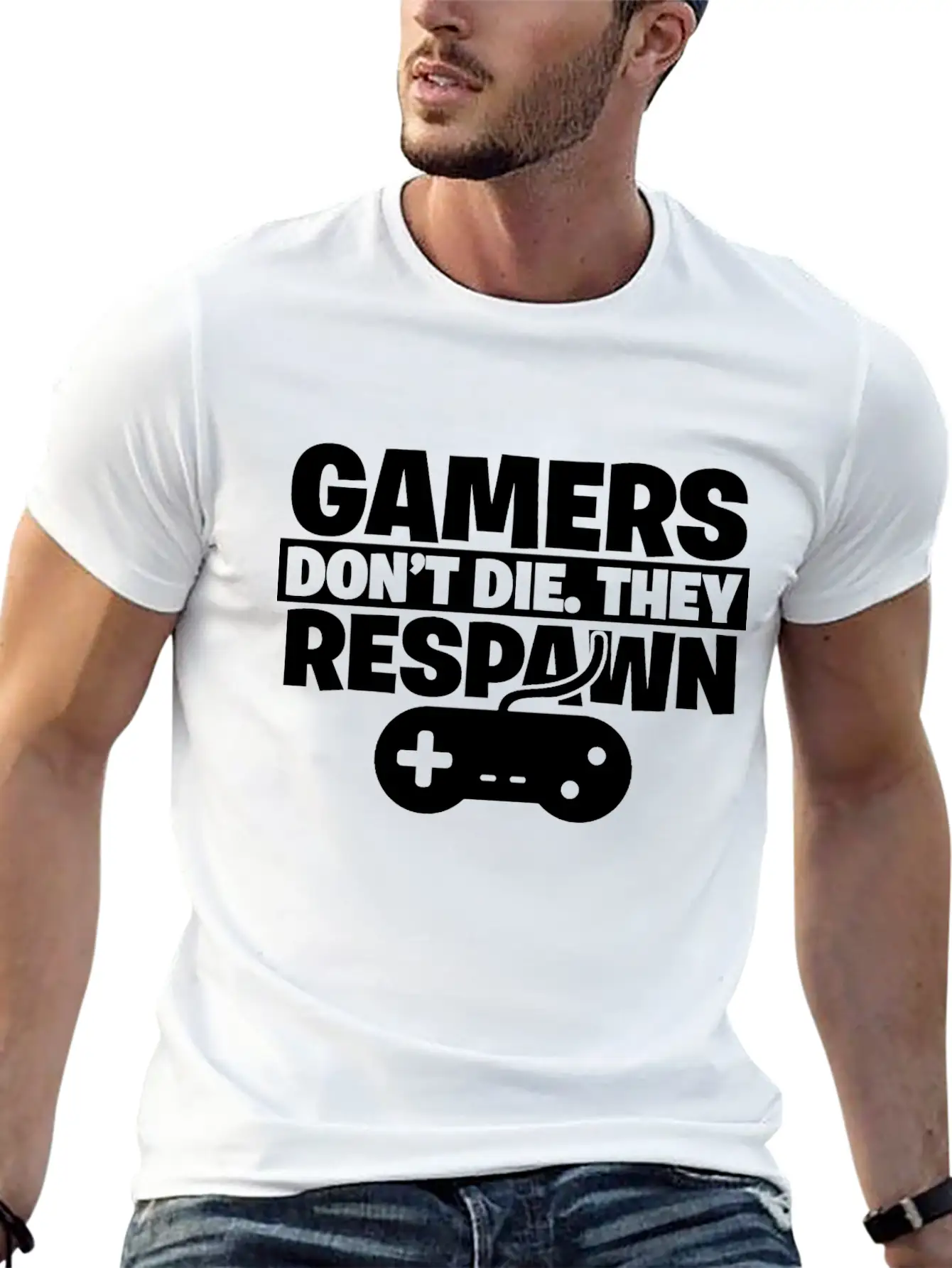 Gamer Gaming Controller Game Console Games Death Essential Cotton Tee For Daily Outfits ¨C Unisex Style