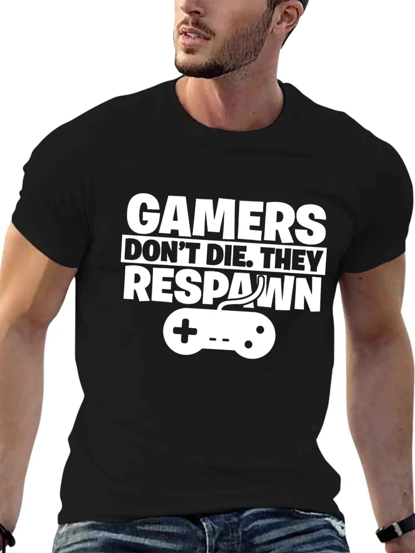 Gamer Gaming Controller Game Console Games Death Essential Cotton Tee For Daily Outfits ¨C Unisex Style