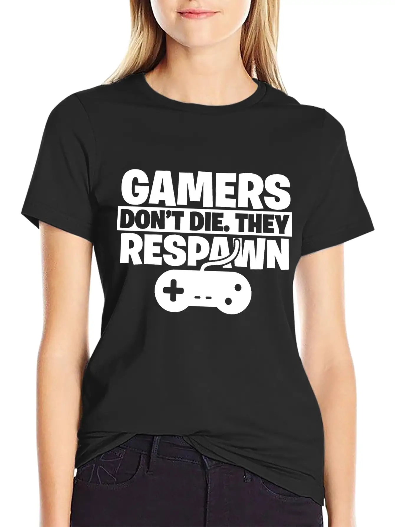 Gamer Gaming Controller Game Console Games Death Essential Cotton Tee For Daily Outfits ¨C Unisex Style