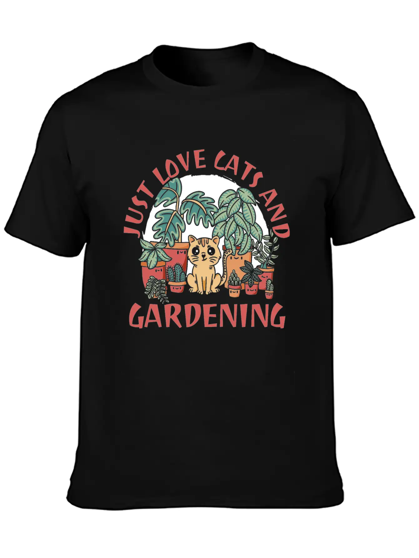 Gardening Gardener Funny Gardening Cat Unisex Casual T-Shirt ¨C Clean Design For Daily Comfort