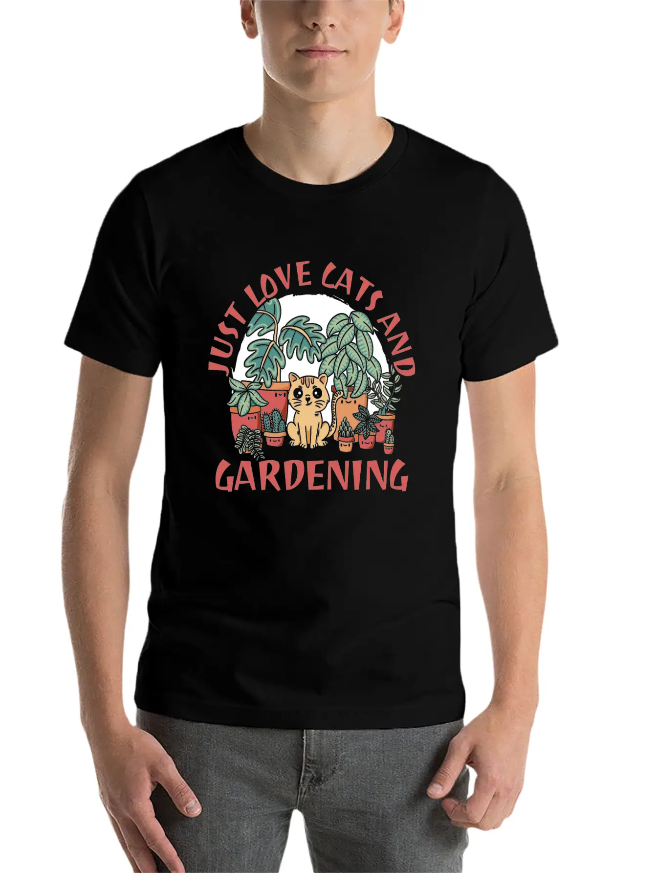 Gardening Gardener Funny Gardening Cat Unisex Casual T-Shirt ¨C Clean Design For Daily Comfort