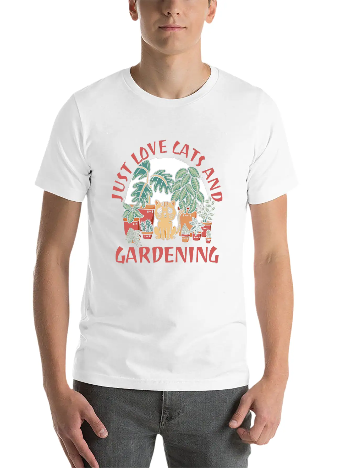 Gardening Gardener Funny Gardening Cat Unisex Casual T-Shirt ¨C Clean Design For Daily Comfort