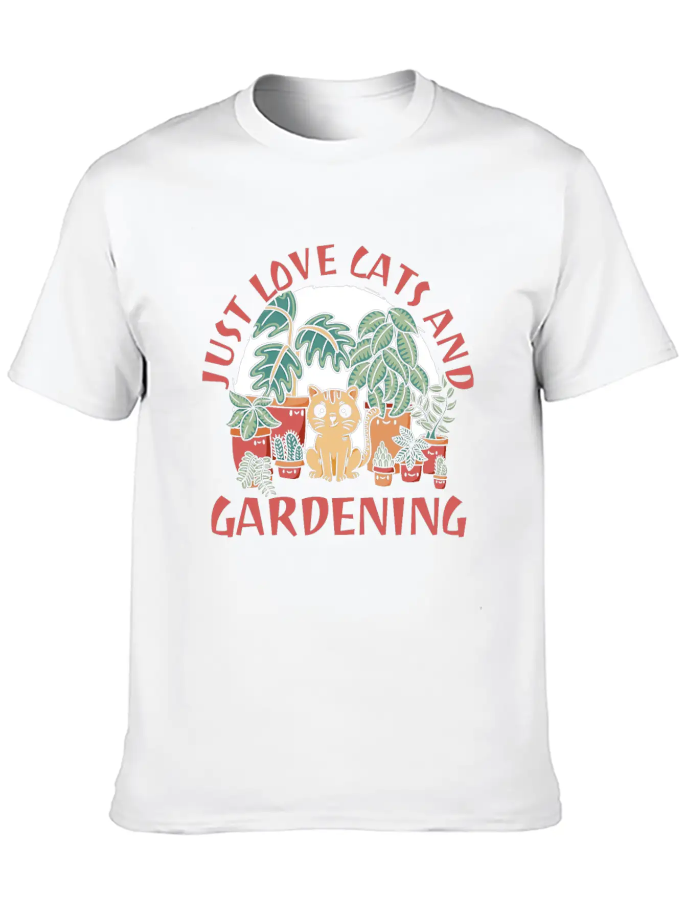 Gardening Gardener Funny Gardening Cat Unisex Casual T-Shirt ¨C Clean Design For Daily Comfort