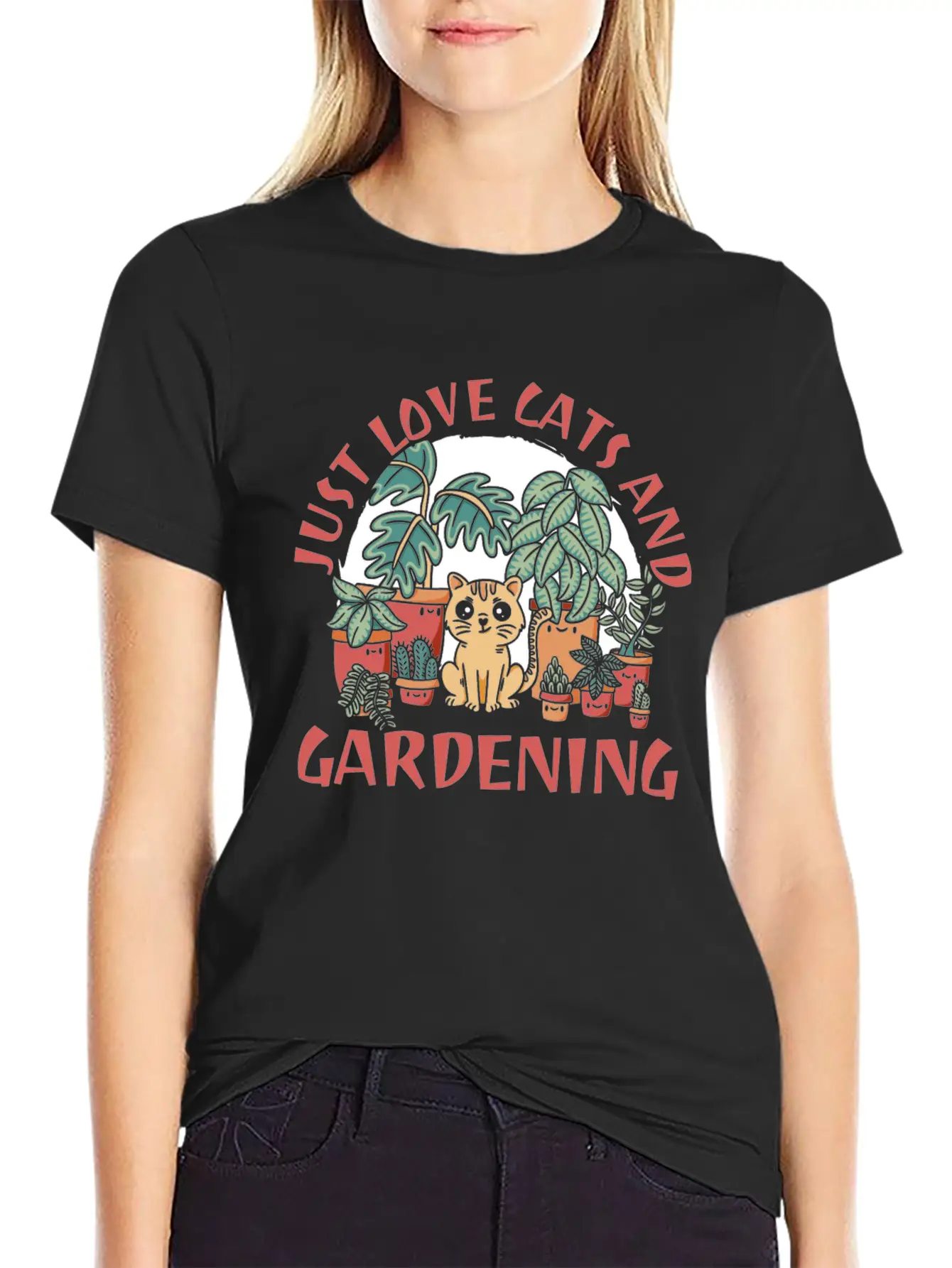 Gardening Gardener Funny Gardening Cat Unisex Casual T-Shirt ¨C Clean Design For Daily Comfort