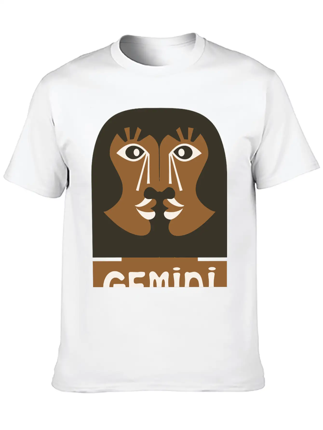 Gemini Design Vector 3 Colors Essential Cotton Tee For Daily Outfits ¨C Unisex Style