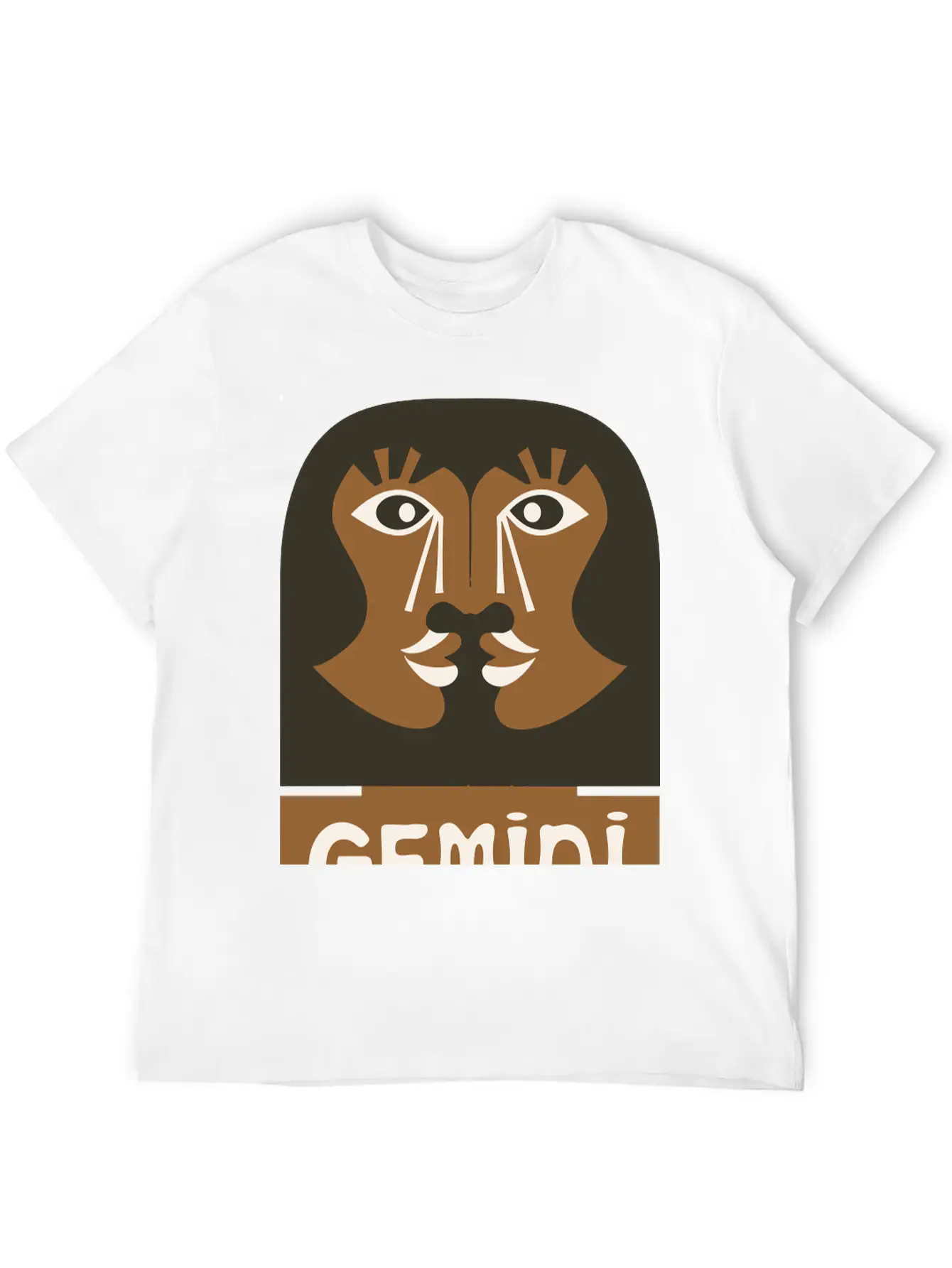 Gemini Design Vector 3 Colors Essential Cotton Tee For Daily Outfits ¨C Unisex Style