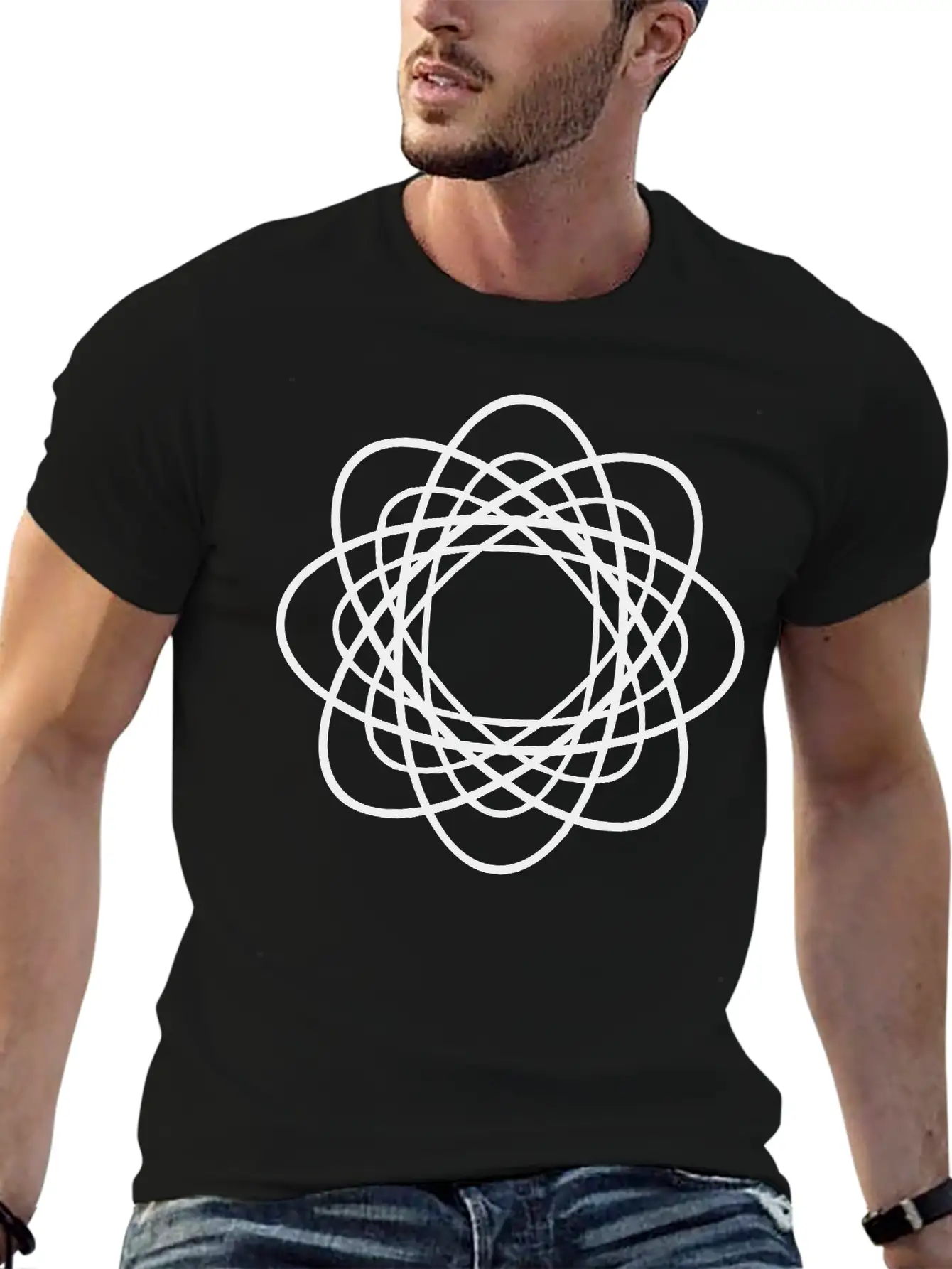 Geometric Design Unisex Casual T-Shirt ¨C Clean Design For Daily Comfort