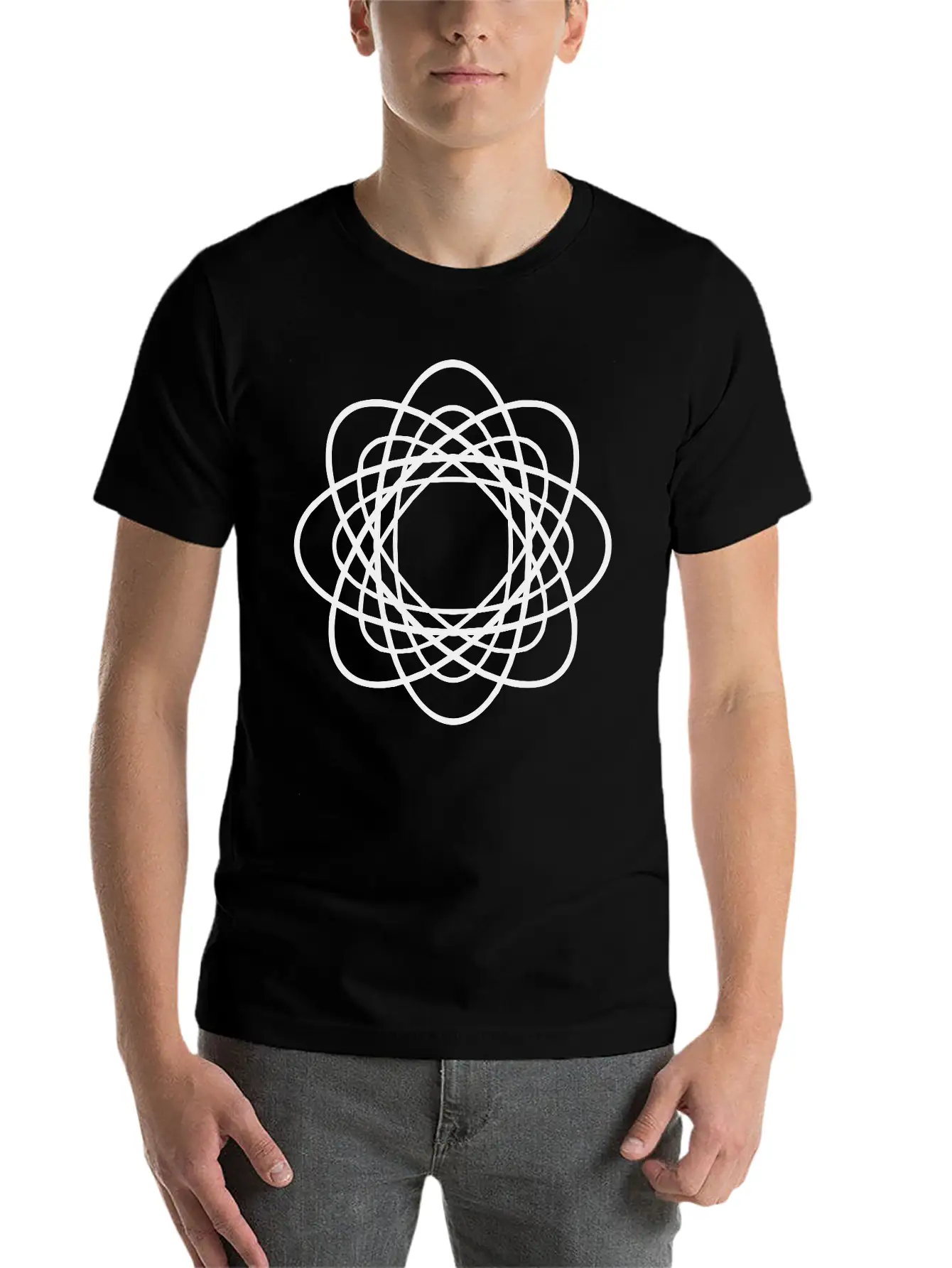 Geometric Design Unisex Casual T-Shirt ¨C Clean Design For Daily Comfort