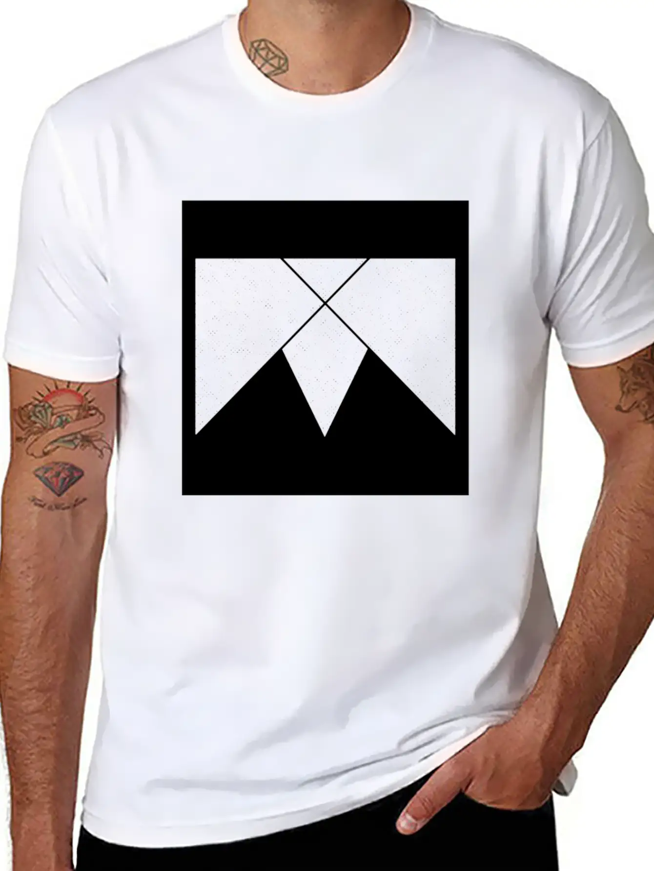 Geometric Geommetrisch Minimal Minimalistisch Hips Unisex Casual T-Shirt ¨C Clean Design For Daily Comfort