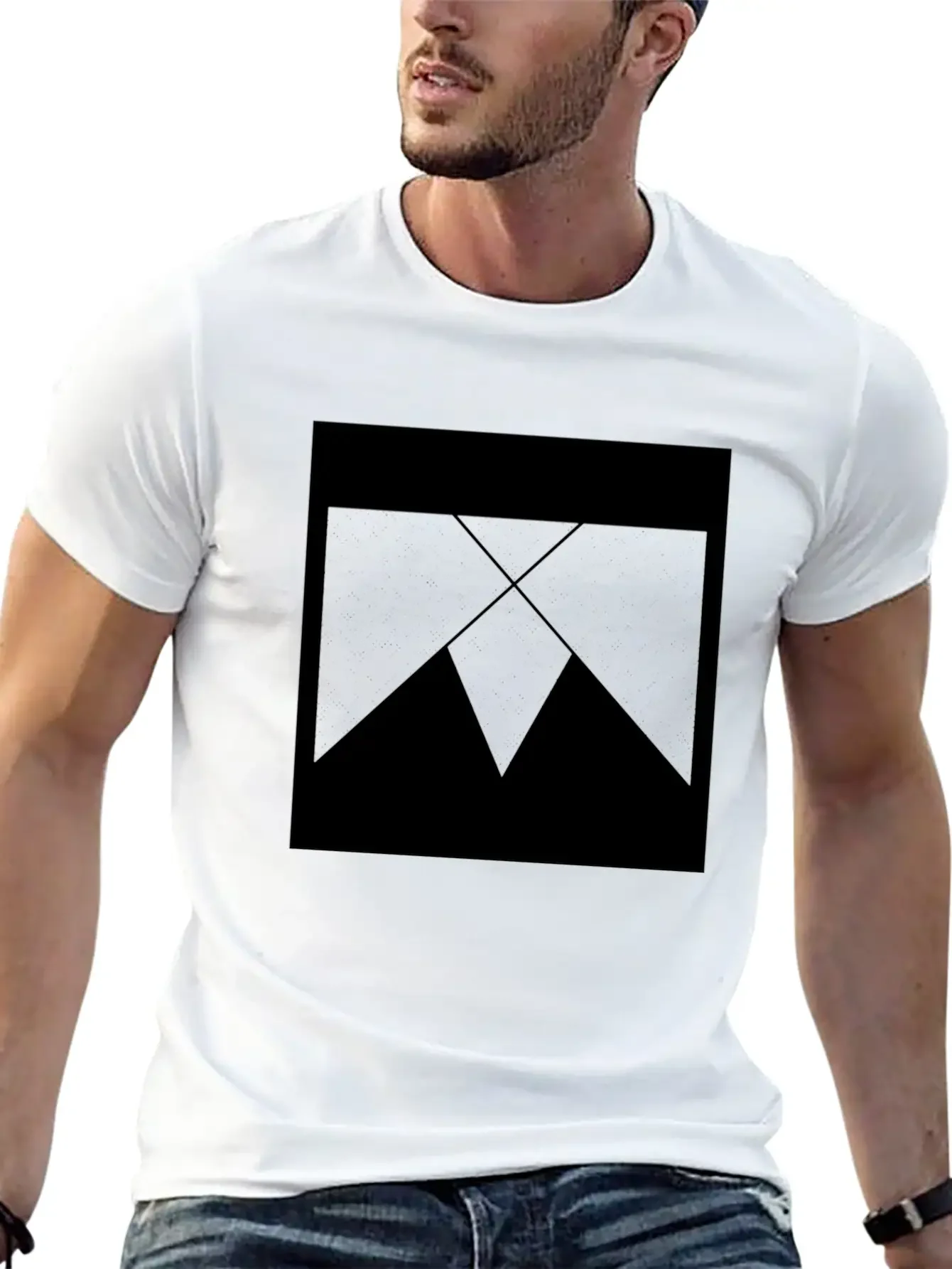 Geometric Geommetrisch Minimal Minimalistisch Hips Unisex Casual T-Shirt ¨C Clean Design For Daily Comfort