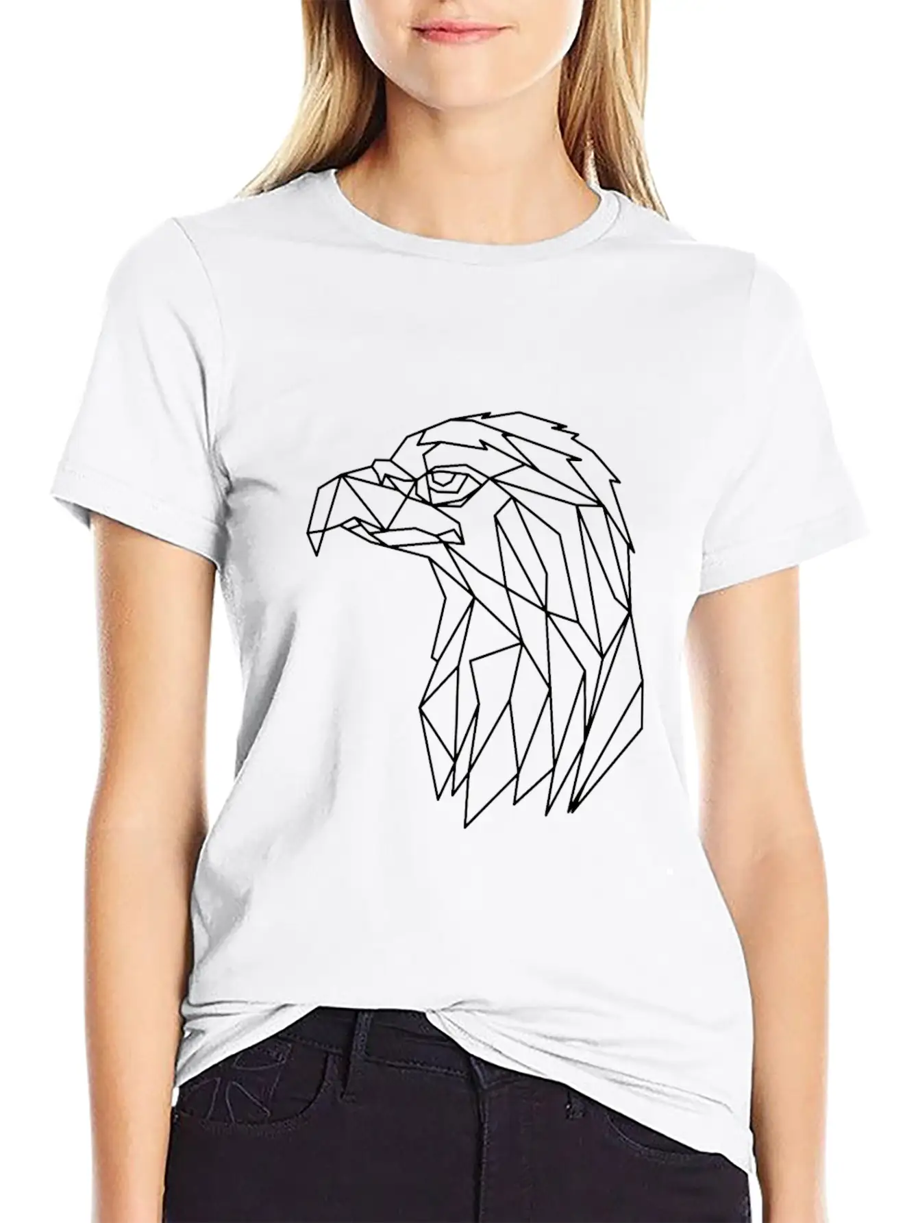 Geometric Line Art Basic Graphic T-Shirt ¨C Daily Comfort In Soft Cotton