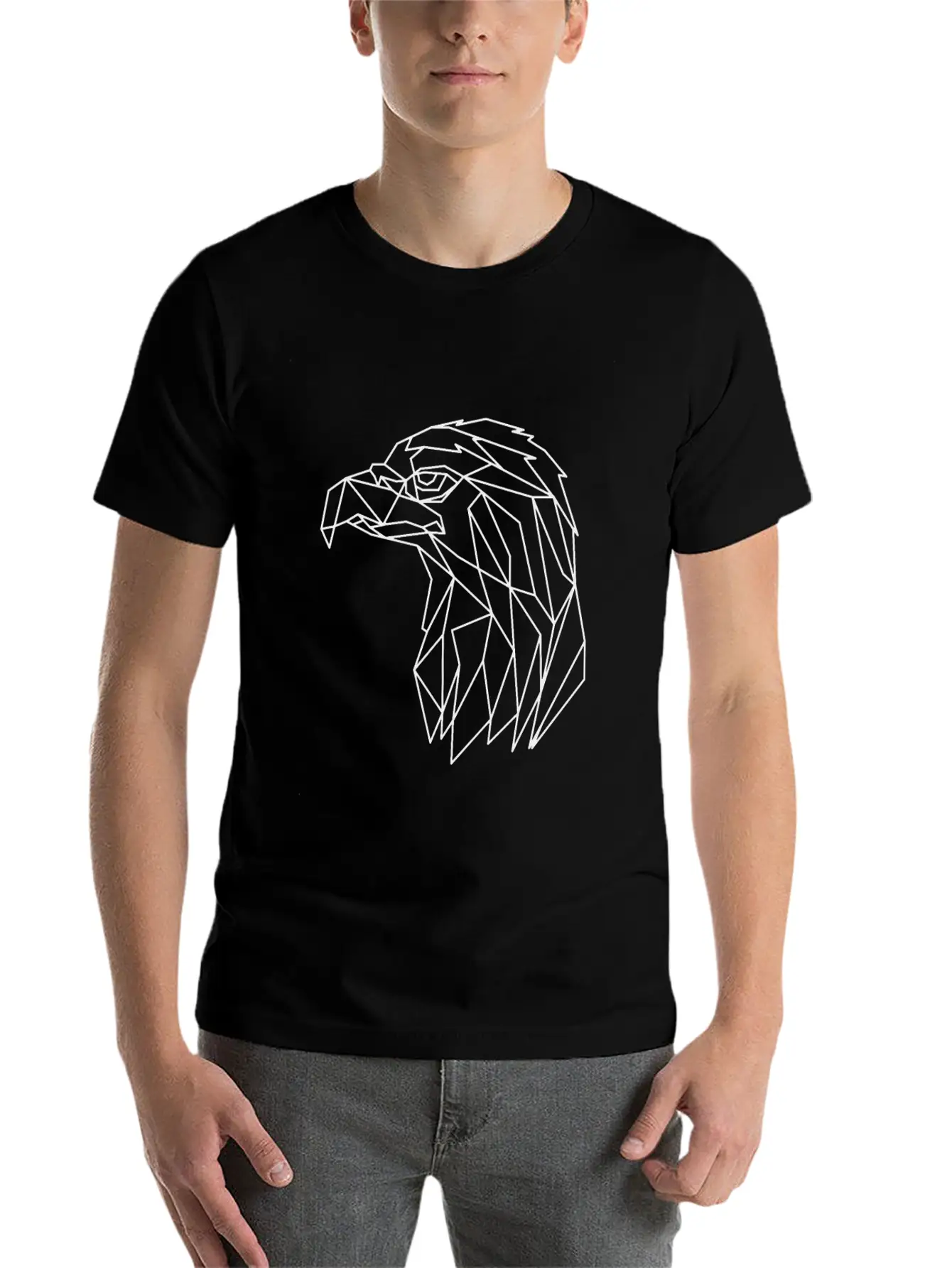 Geometric Line Art Basic Graphic T-Shirt ¨C Daily Comfort In Soft Cotton