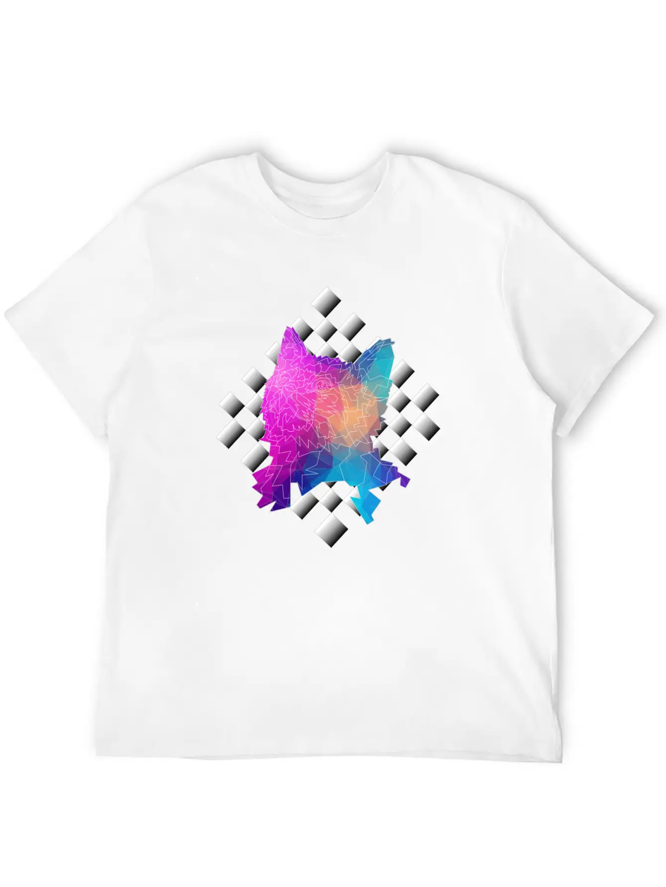 Geometric Line Cat Art Basic Graphic T-Shirt ¨C Daily Comfort In Soft Cotton