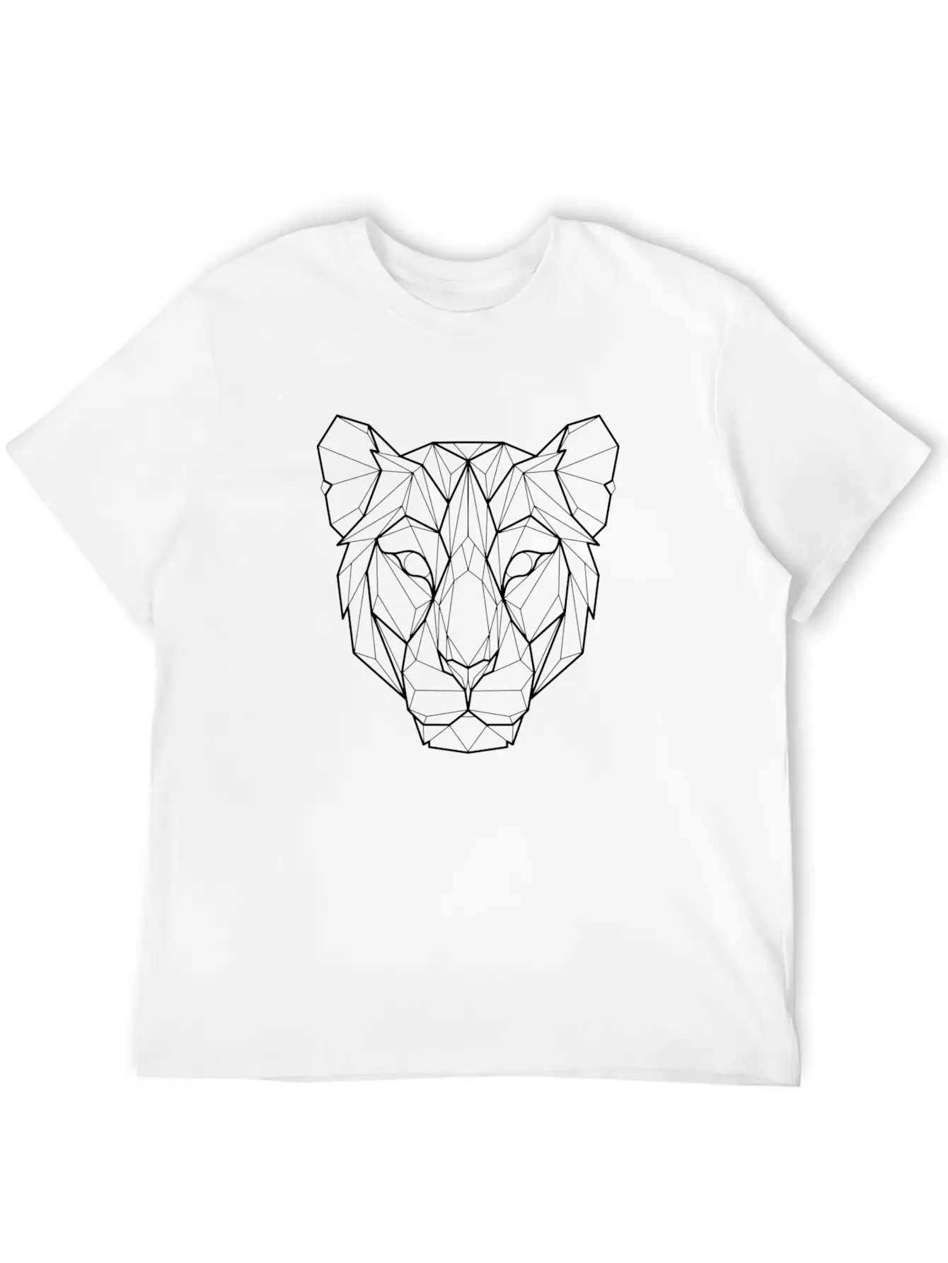 Geometric Lioness Essential Cotton Tee For Daily Outfits ¨C Unisex Style