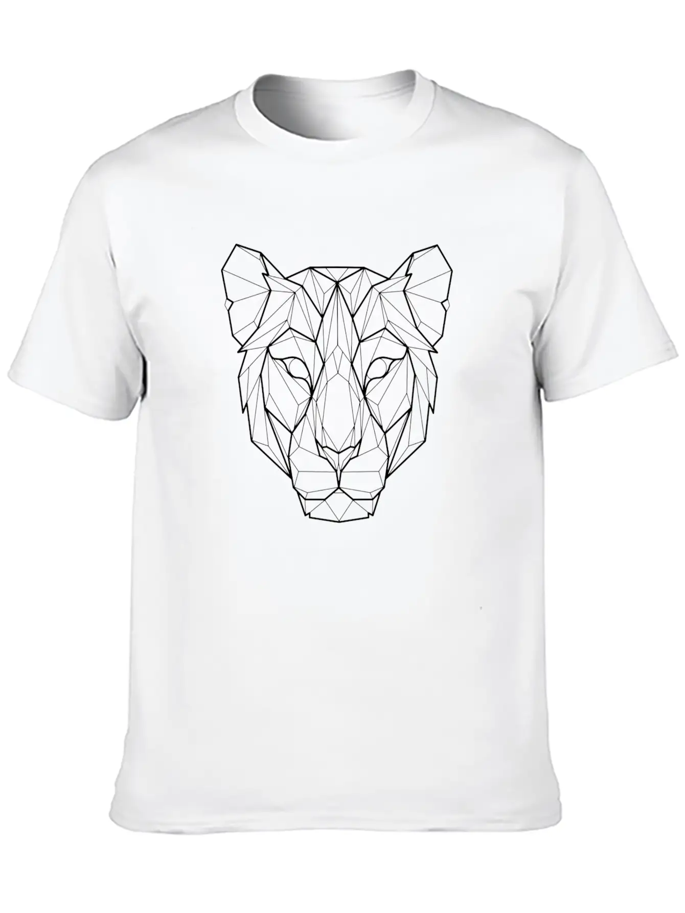 Geometric Lioness Essential Cotton Tee For Daily Outfits ¨C Unisex Style