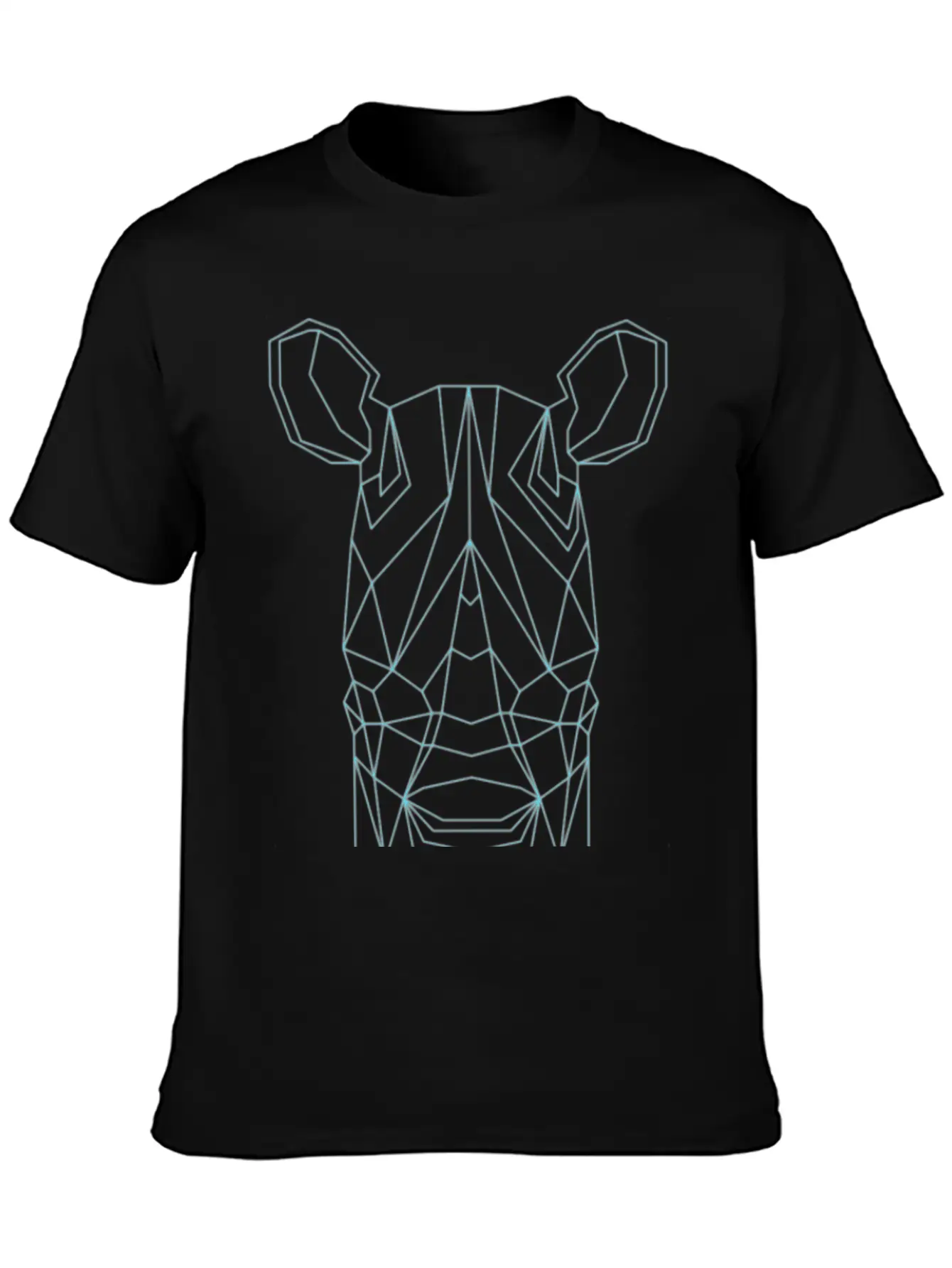 Geometric Rhino Basic Graphic T-Shirt ¨C Daily Comfort In Soft Cotton