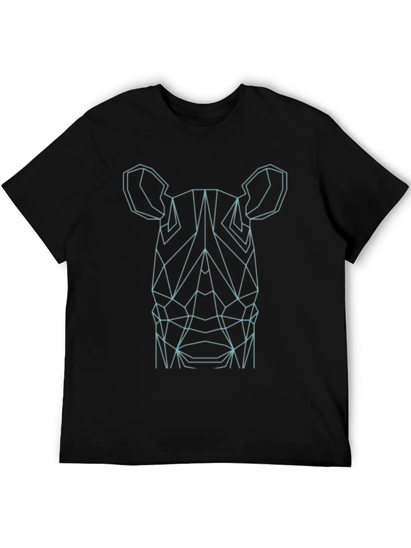 Geometric Rhino Basic Graphic T-Shirt ¨C Daily Comfort In Soft Cotton