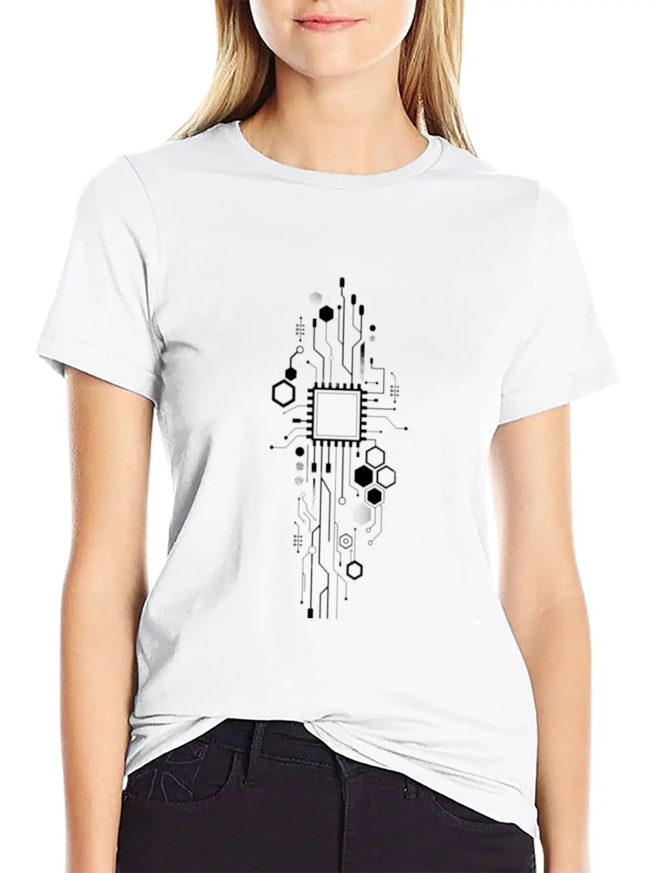 Geometric Tatto Essential Cotton Tee For Daily Outfits ¨C Unisex Style