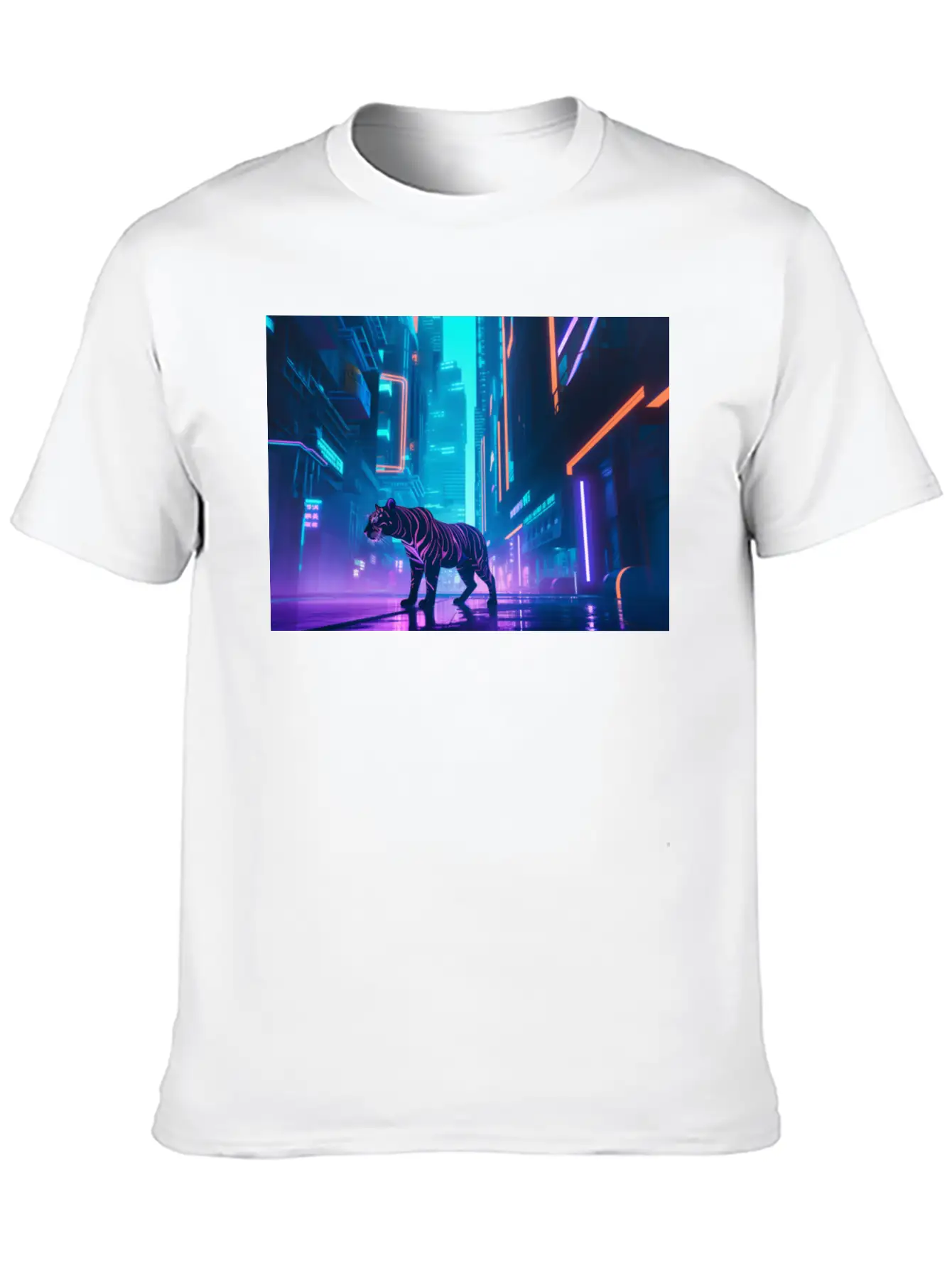 Geometric Tiger Soft Cotton Short Sleeve Tee ¨C Unisex Wardrobe Staple