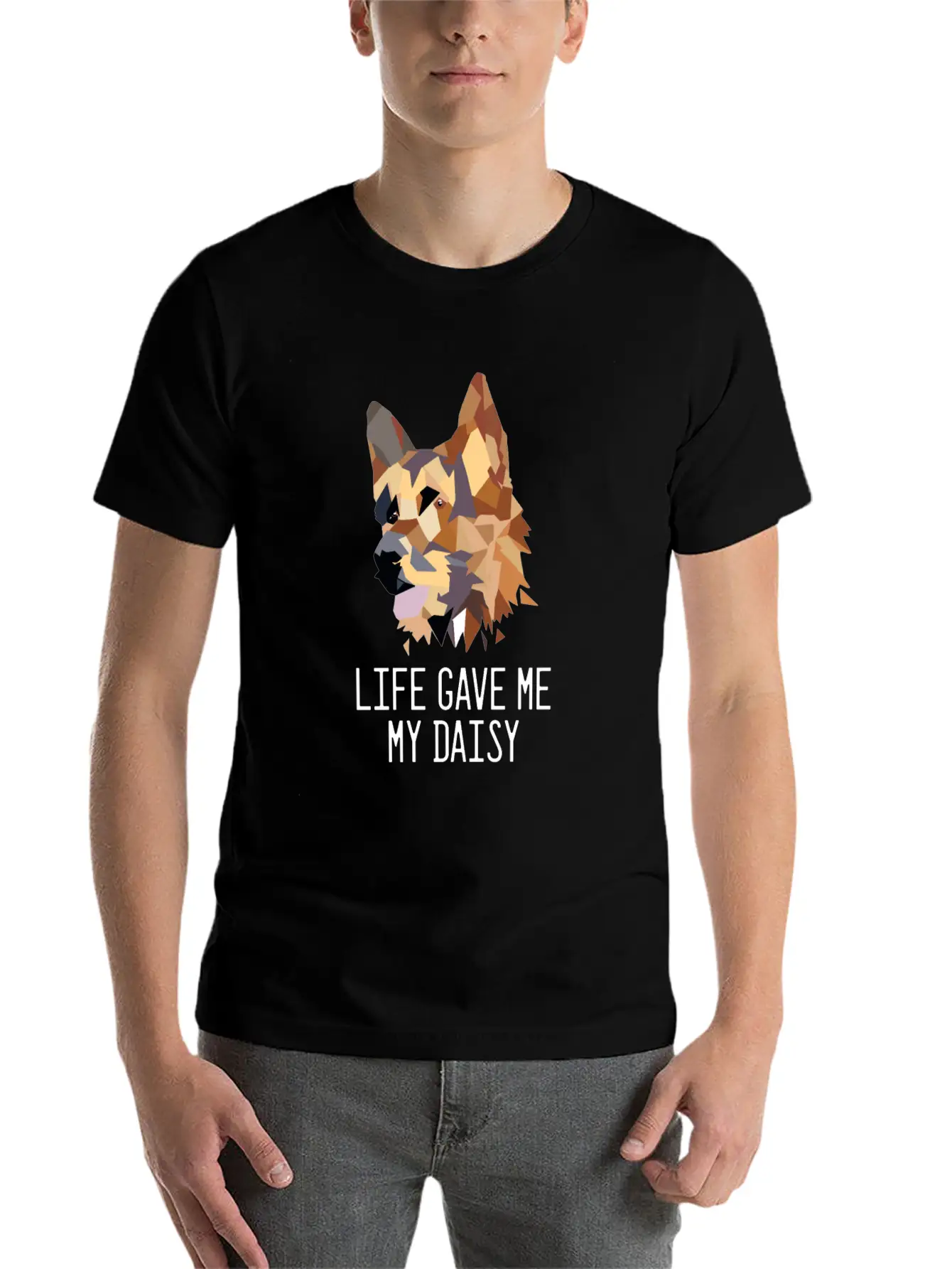 German Shepherd Daisy Dog Breeder And Owner Gift Unisex Casual T-Shirt ¨C Clean Design For Daily Comfort