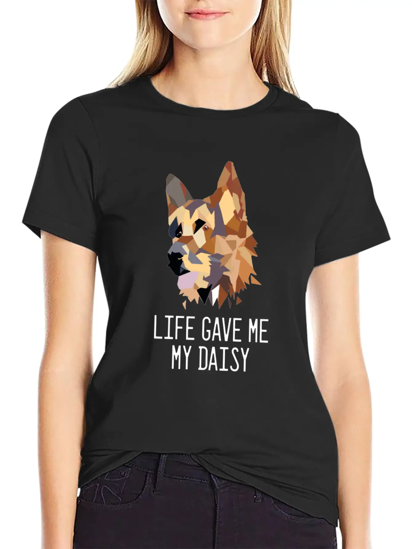 German Shepherd Daisy Dog Breeder And Owner Gift Unisex Casual T-Shirt ¨C Clean Design For Daily Comfort