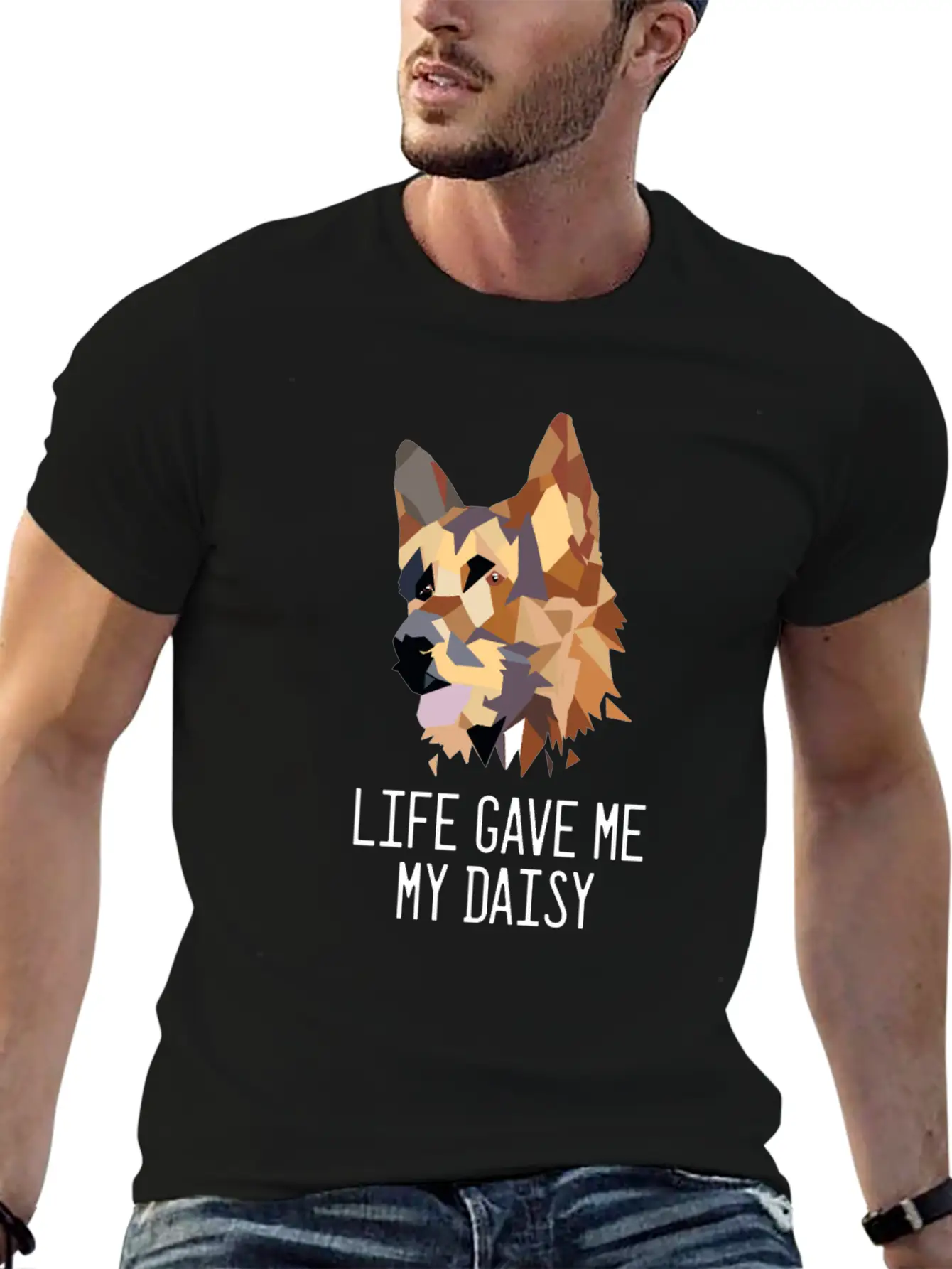 German Shepherd Daisy Dog Breeder And Owner Gift Unisex Casual T-Shirt ¨C Clean Design For Daily Comfort