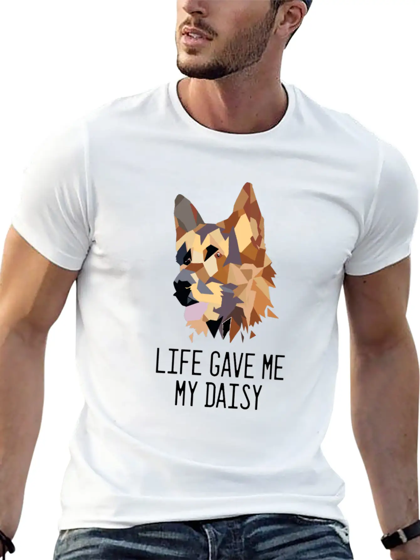 German Shepherd Daisy Dog Breeder And Owner Gift Unisex Casual T-Shirt ¨C Clean Design For Daily Comfort