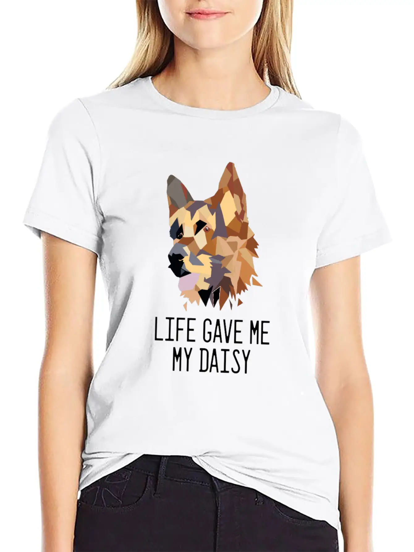 German Shepherd Daisy Dog Breeder And Owner Gift Unisex Casual T-Shirt ¨C Clean Design For Daily Comfort