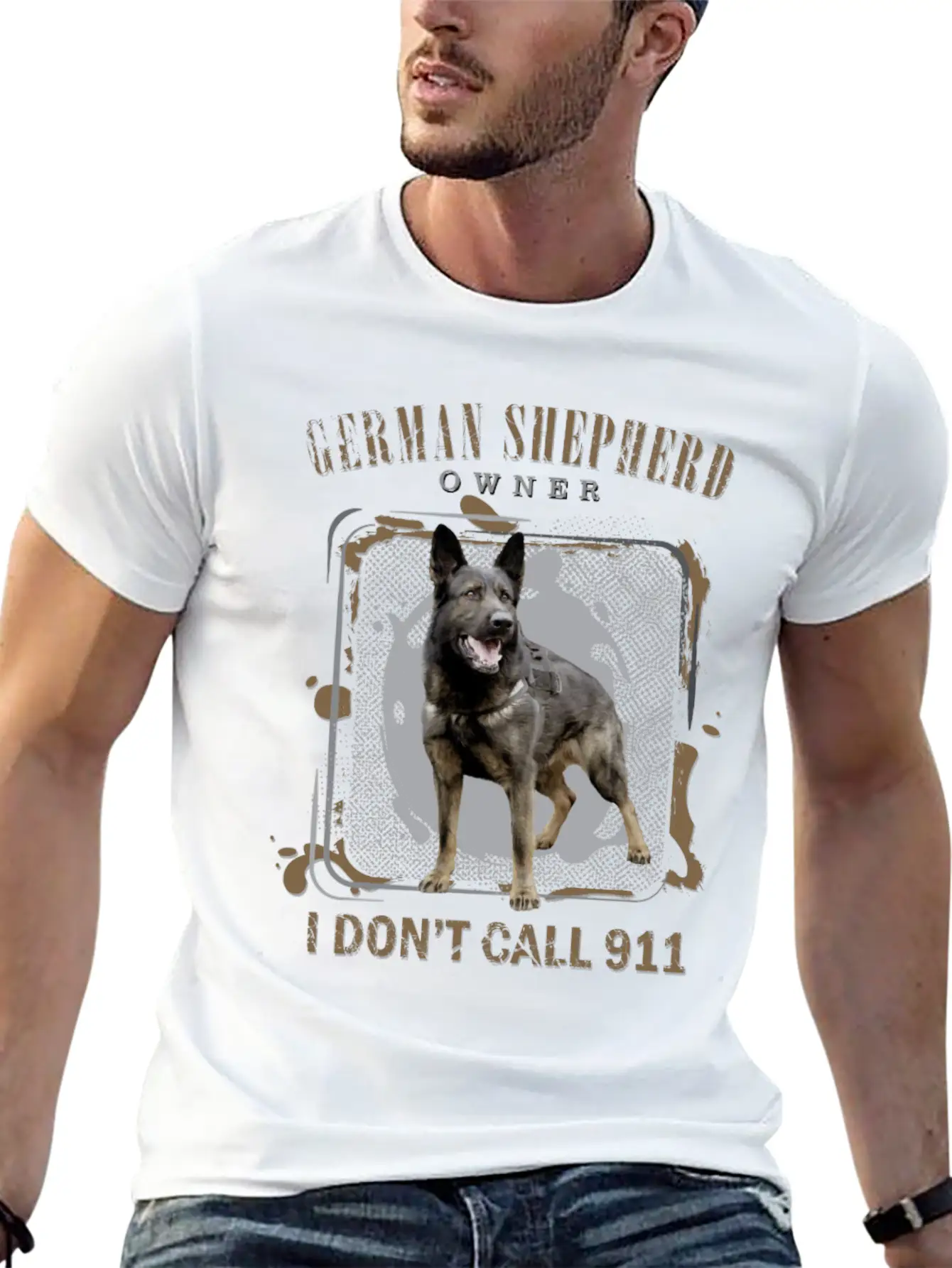 German Shepherd Dog - GSD Basic Graphic T-Shirt ¨C Daily Comfort In Soft Cotton