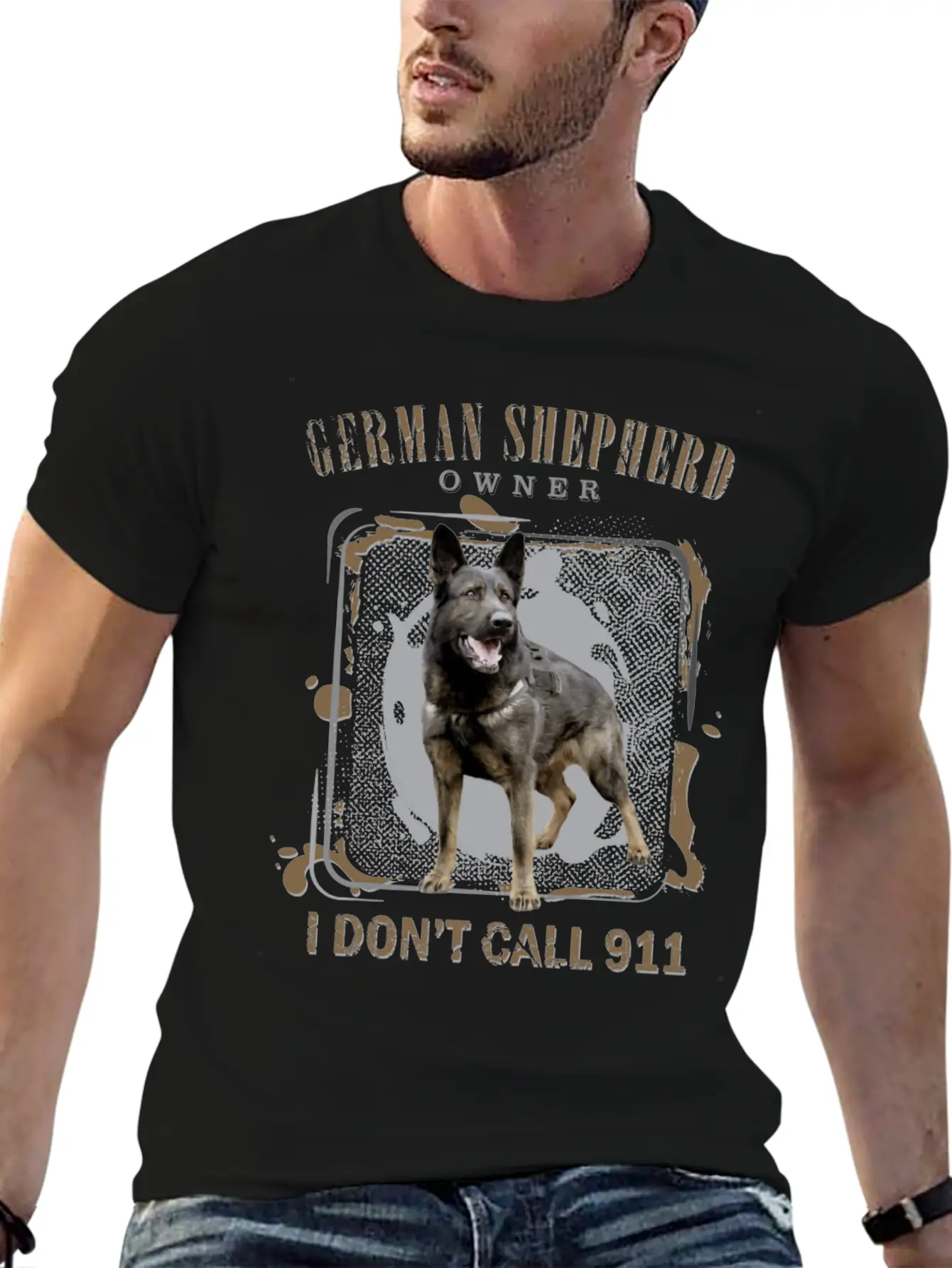 German Shepherd Dog - GSD Basic Graphic T-Shirt ¨C Daily Comfort In Soft Cotton