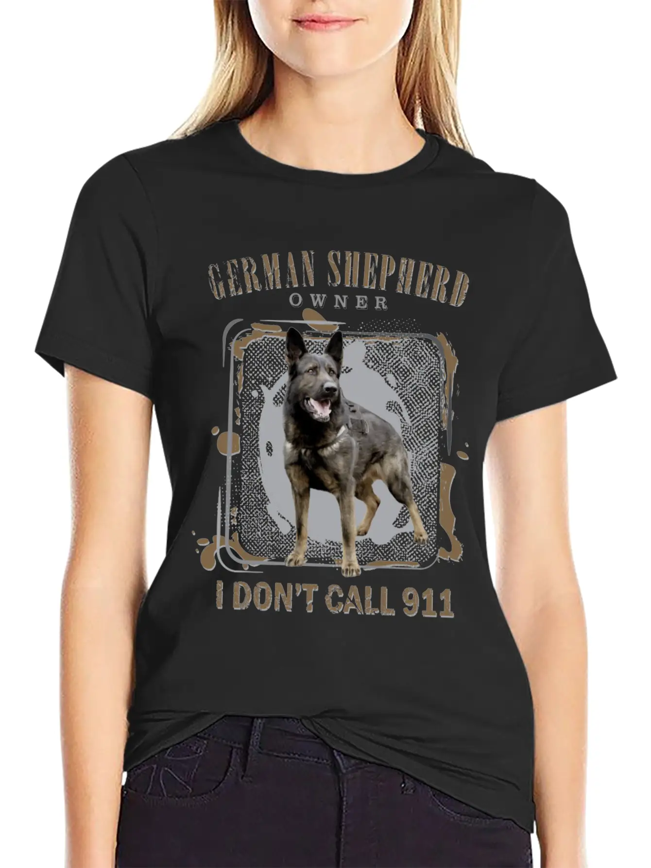 German Shepherd Dog - GSD Basic Graphic T-Shirt ¨C Daily Comfort In Soft Cotton
