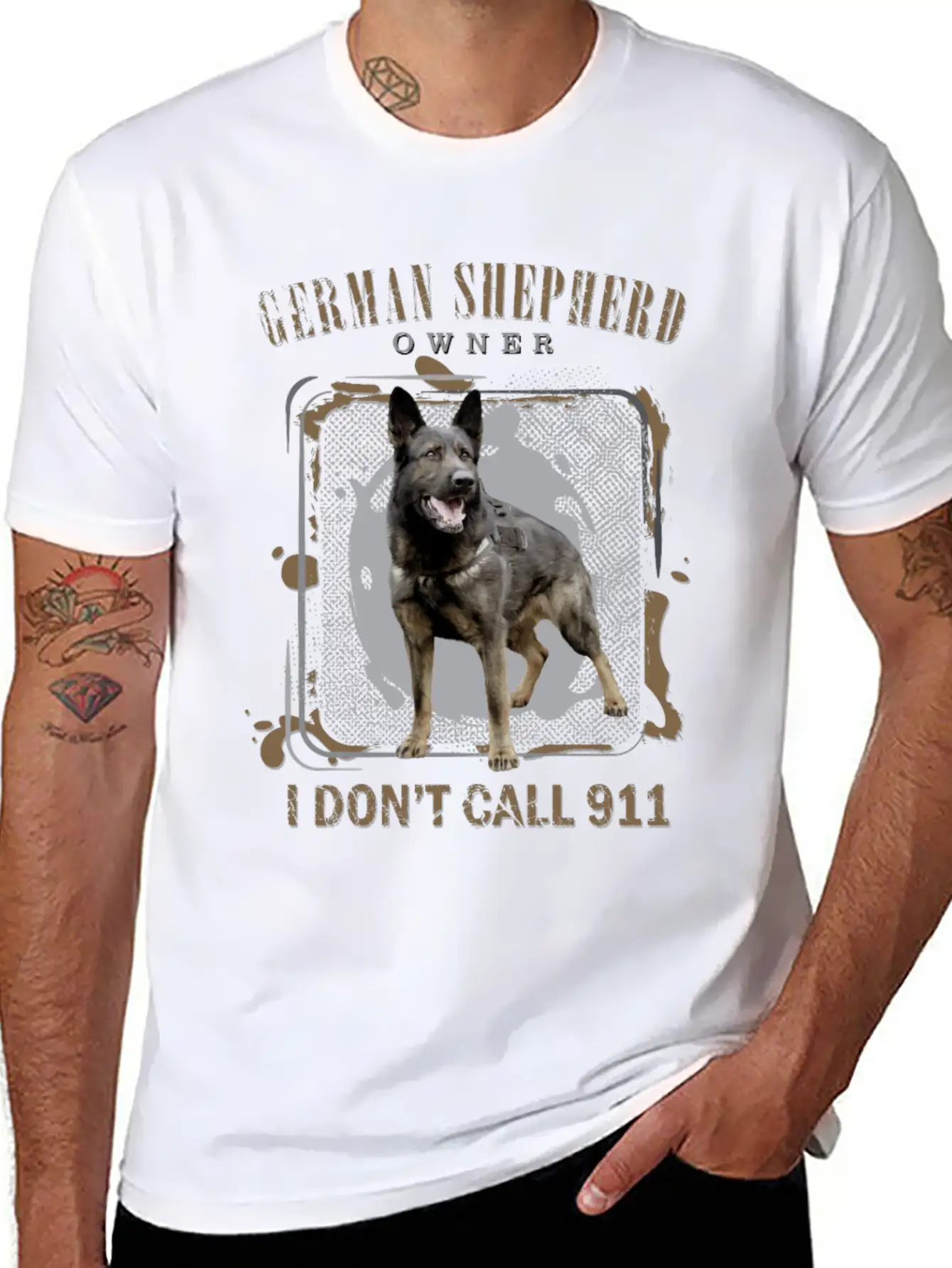 German Shepherd Dog - GSD Basic Graphic T-Shirt ¨C Daily Comfort In Soft Cotton